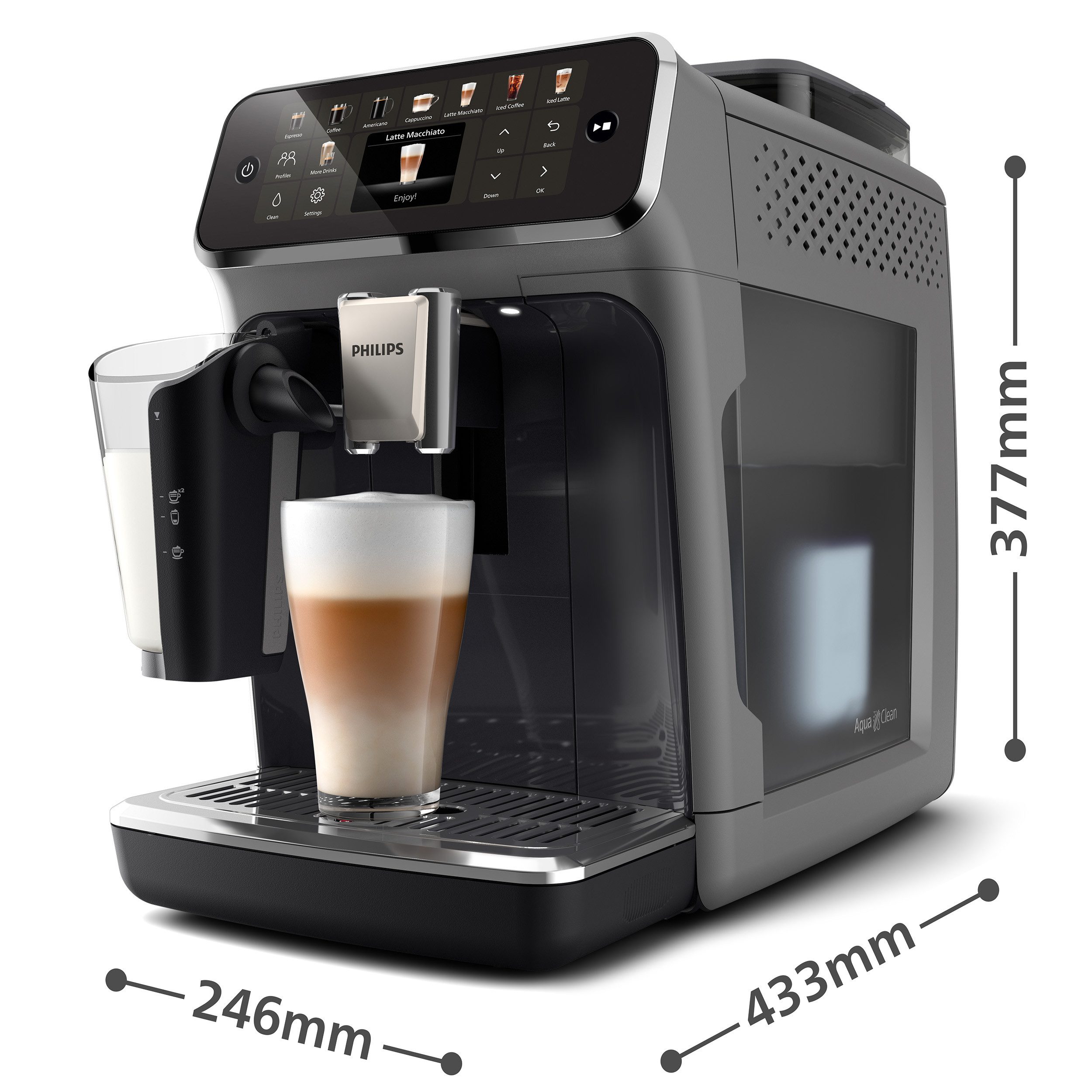 Philips Volautomatisch koffiezetapparaat EP5547/90 5500 Series, 20 koffiespecialiteiten (heet of ijskoud)