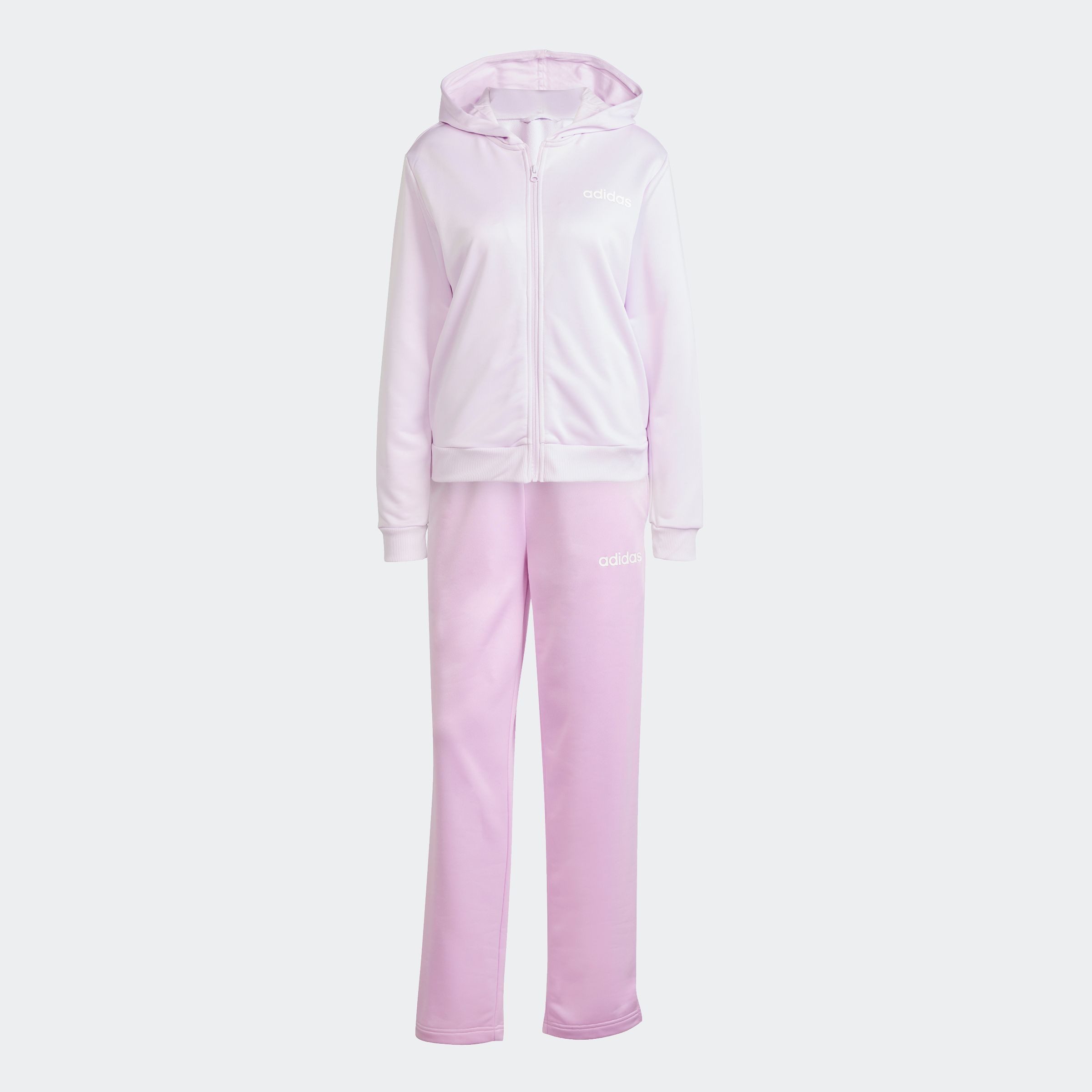 adidas Sportswear Trainingspak W LINEAR TS Trainingsjack met capuchon, trainingspak (2-delig)