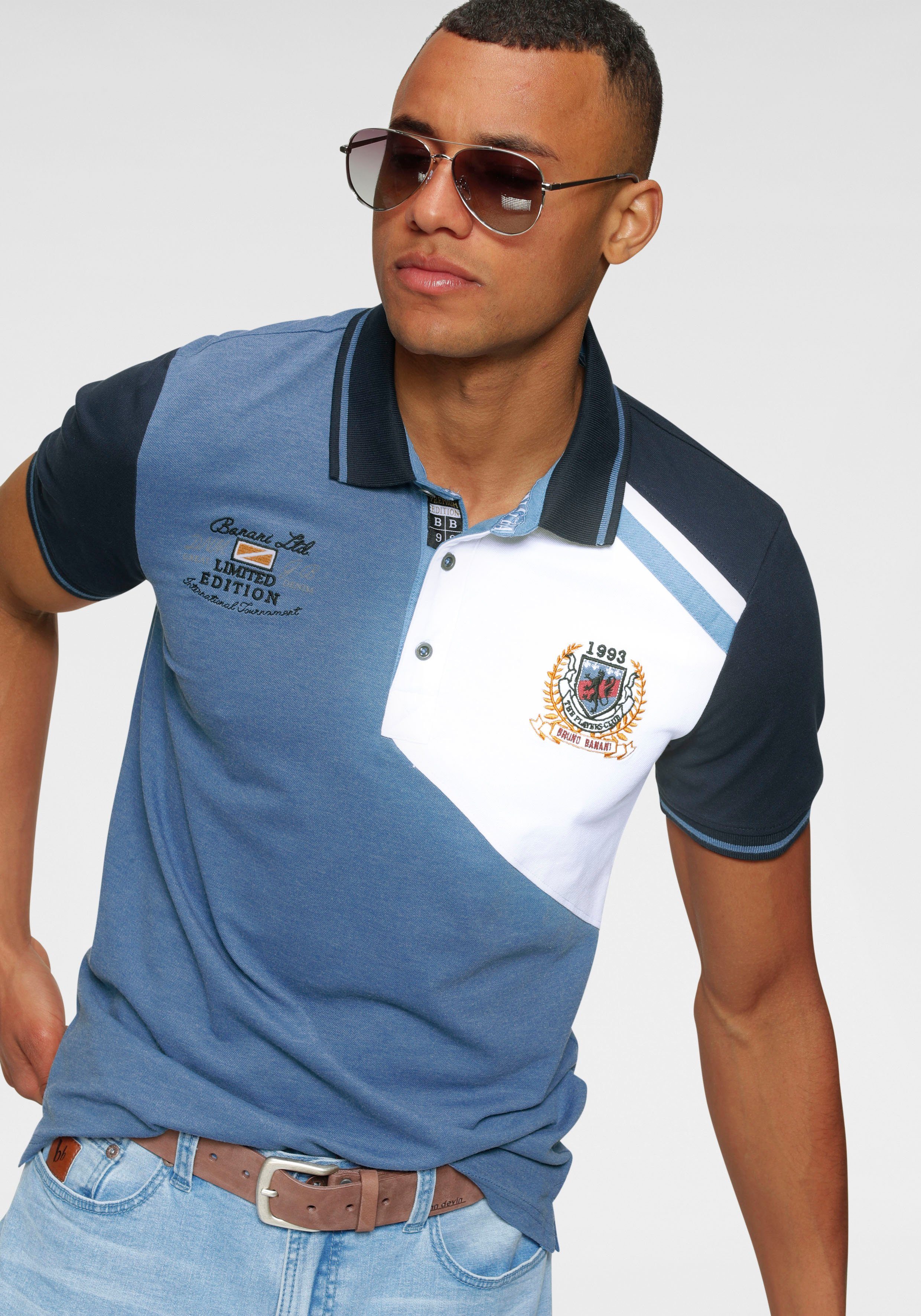 Bruno Banani Poloshirt Korte mouwen, lichaamsnauwkeurige pasvorm, effen, met polokraag