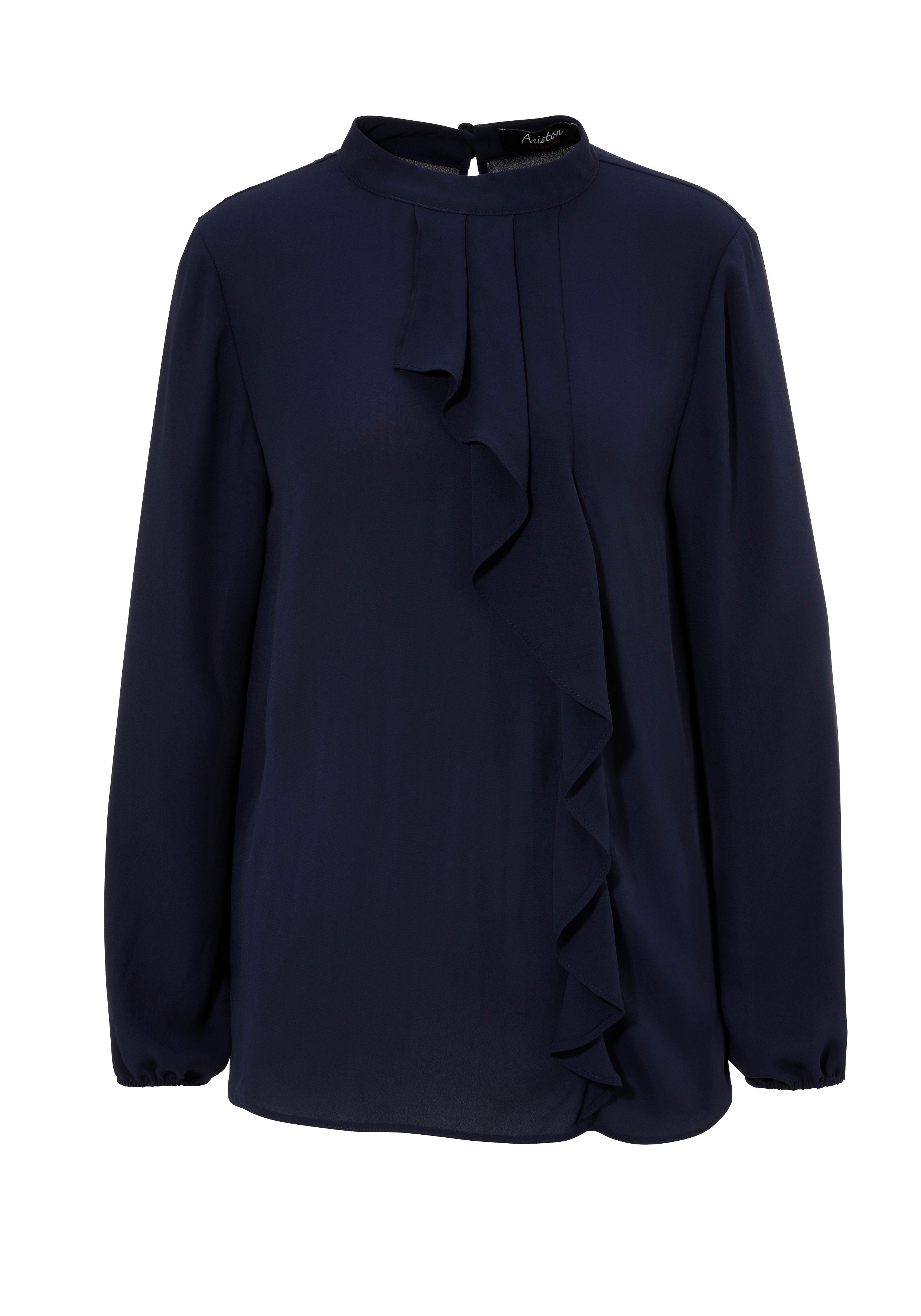 Aniston CASUAL Blouse met lange mouwen met kleine volant voor