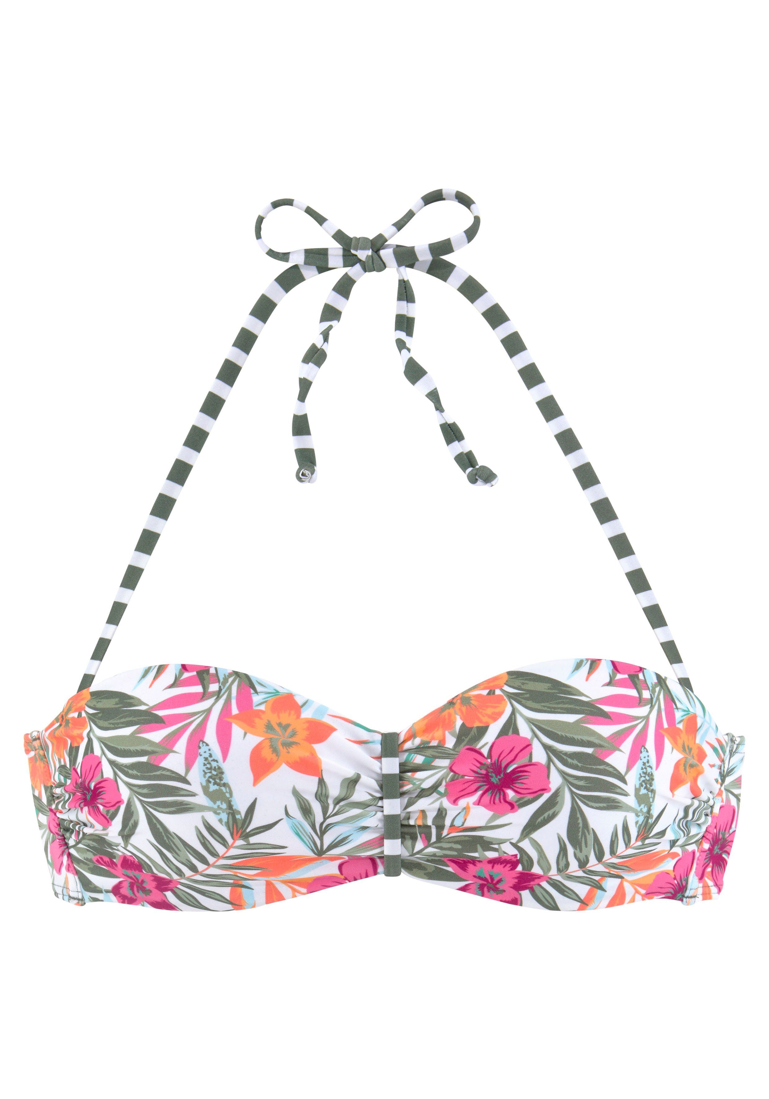 Venice Beach Bandeau-bikinitop Summer met aangerimpeld midden