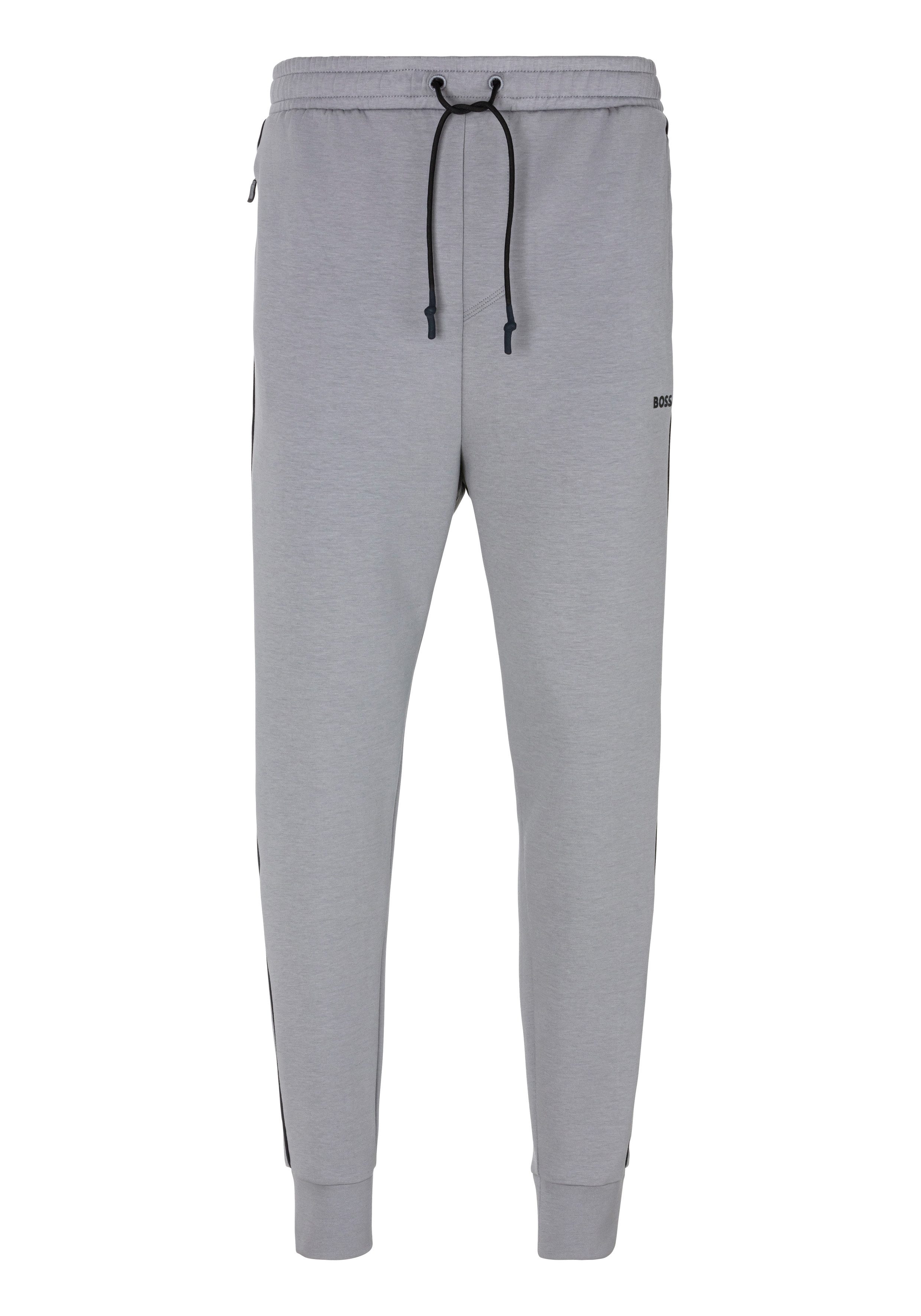 BOSS GREEN Joggingbroek Hadiko 1 met contraststrepen opzij heren joggingbroeken maat 4XL grijs