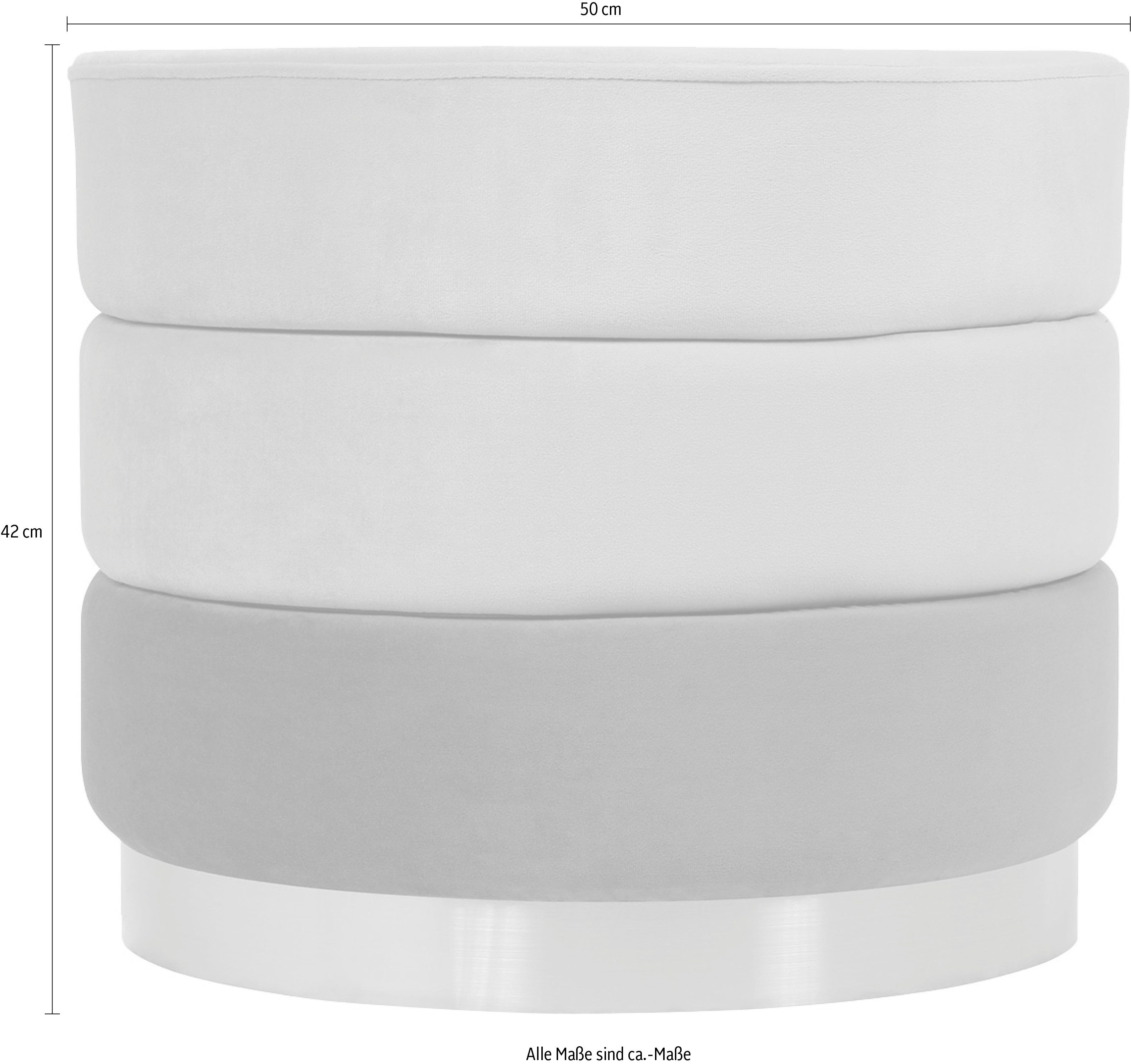 Kayoom Hocker Kruk Matilda 325, elegante uitstraling door goudkleurige sokkel Fluwelen bekleding, gekleurde gelaagde padding, goudkleurige basis (1 stuk)