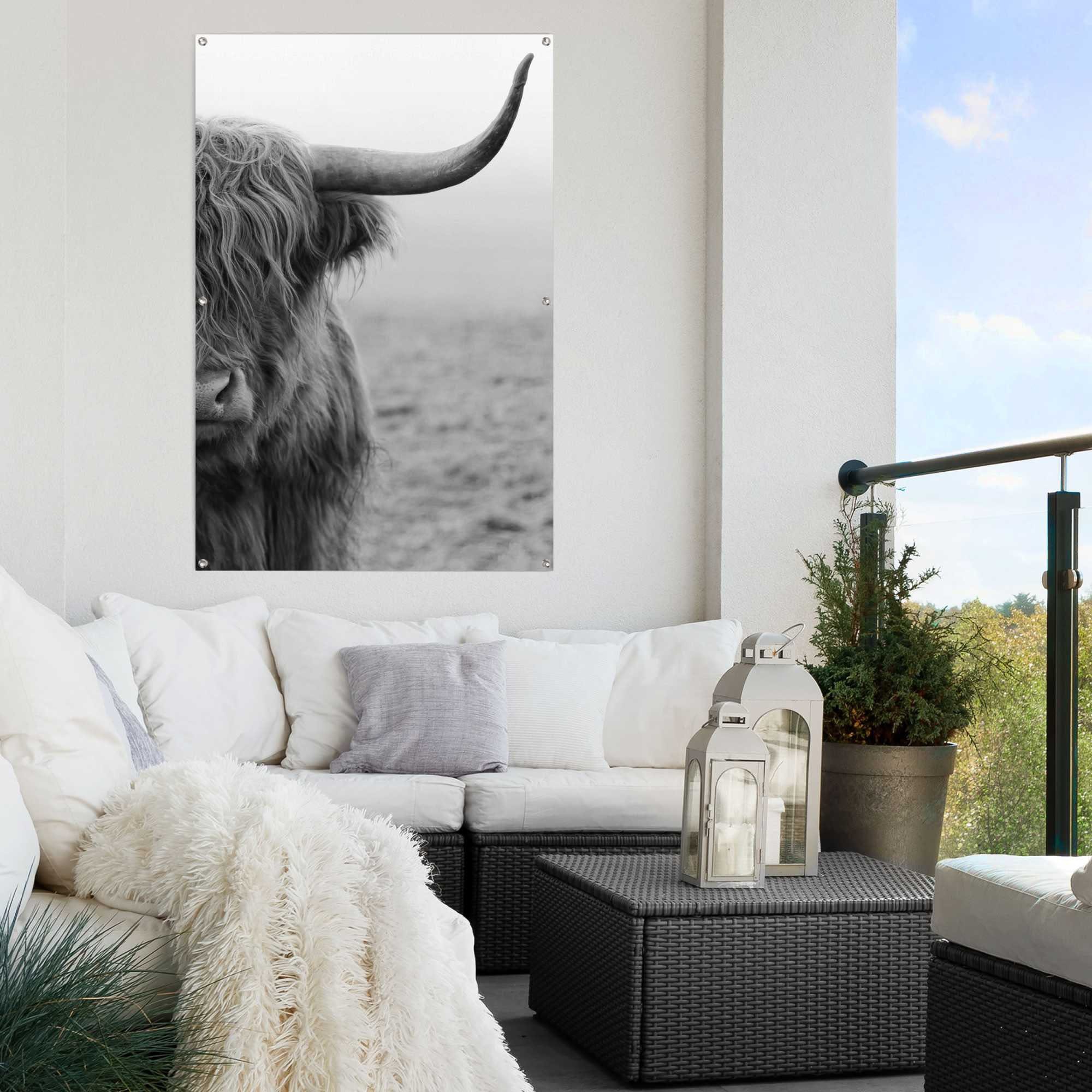 Reinders! Poster Highlander stier lichte en waterdichte tuinposter voor buiten