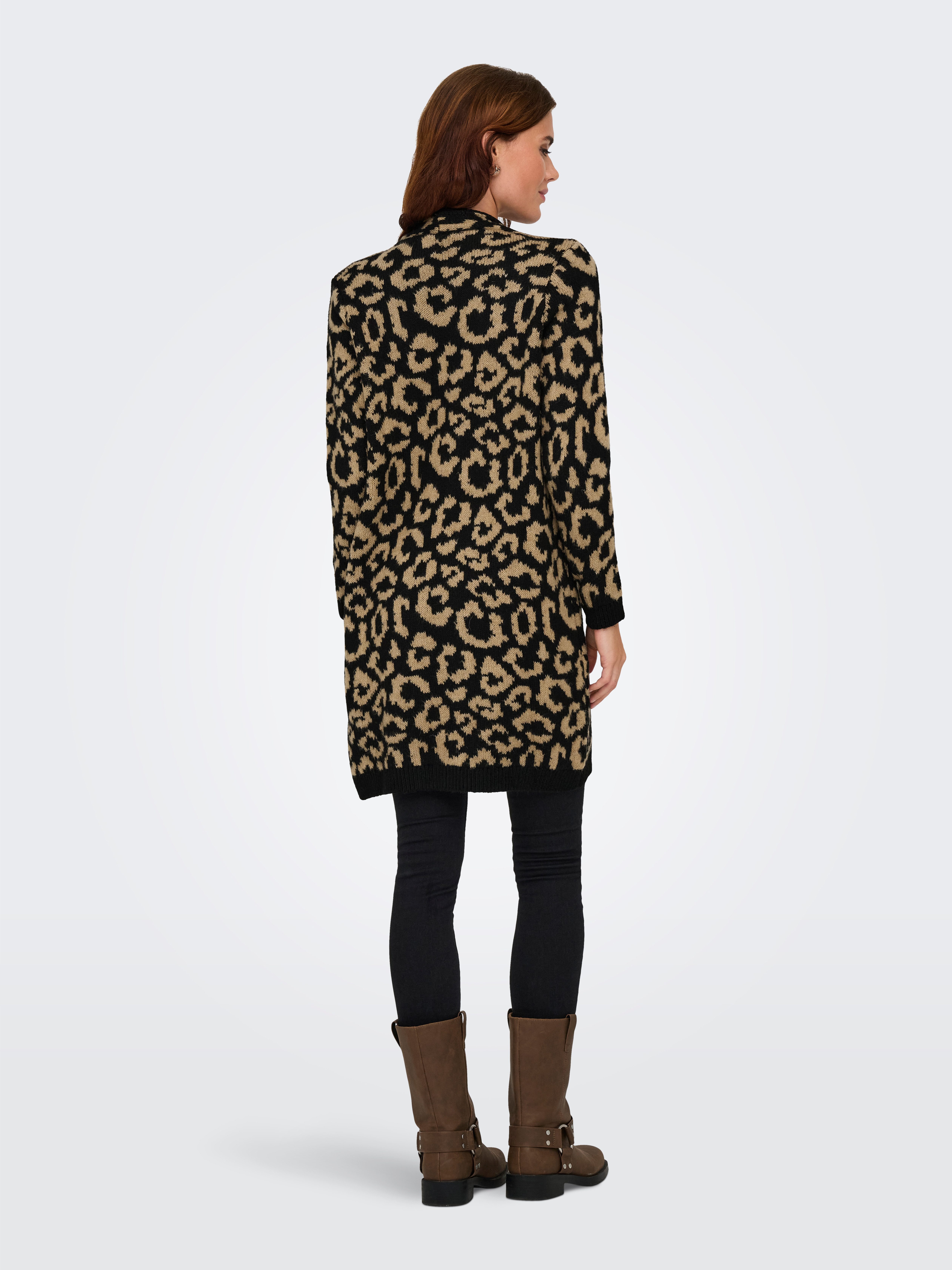 Only Vest ONLJADE ANIMAL AO LS CARDIGAN RP KNT