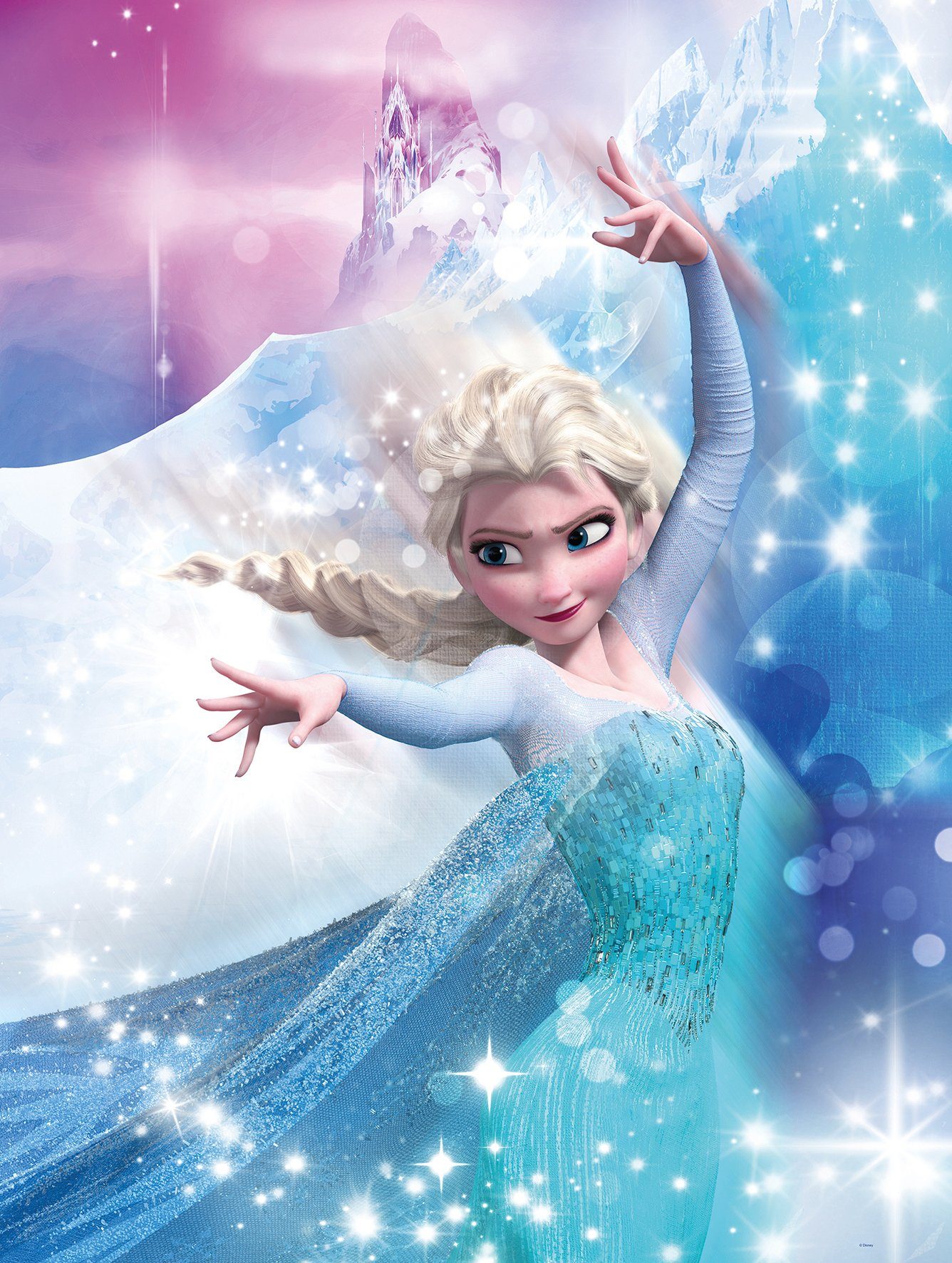 Komar wanddecoratie Frozen 2 Elsa Action, zonder lijst