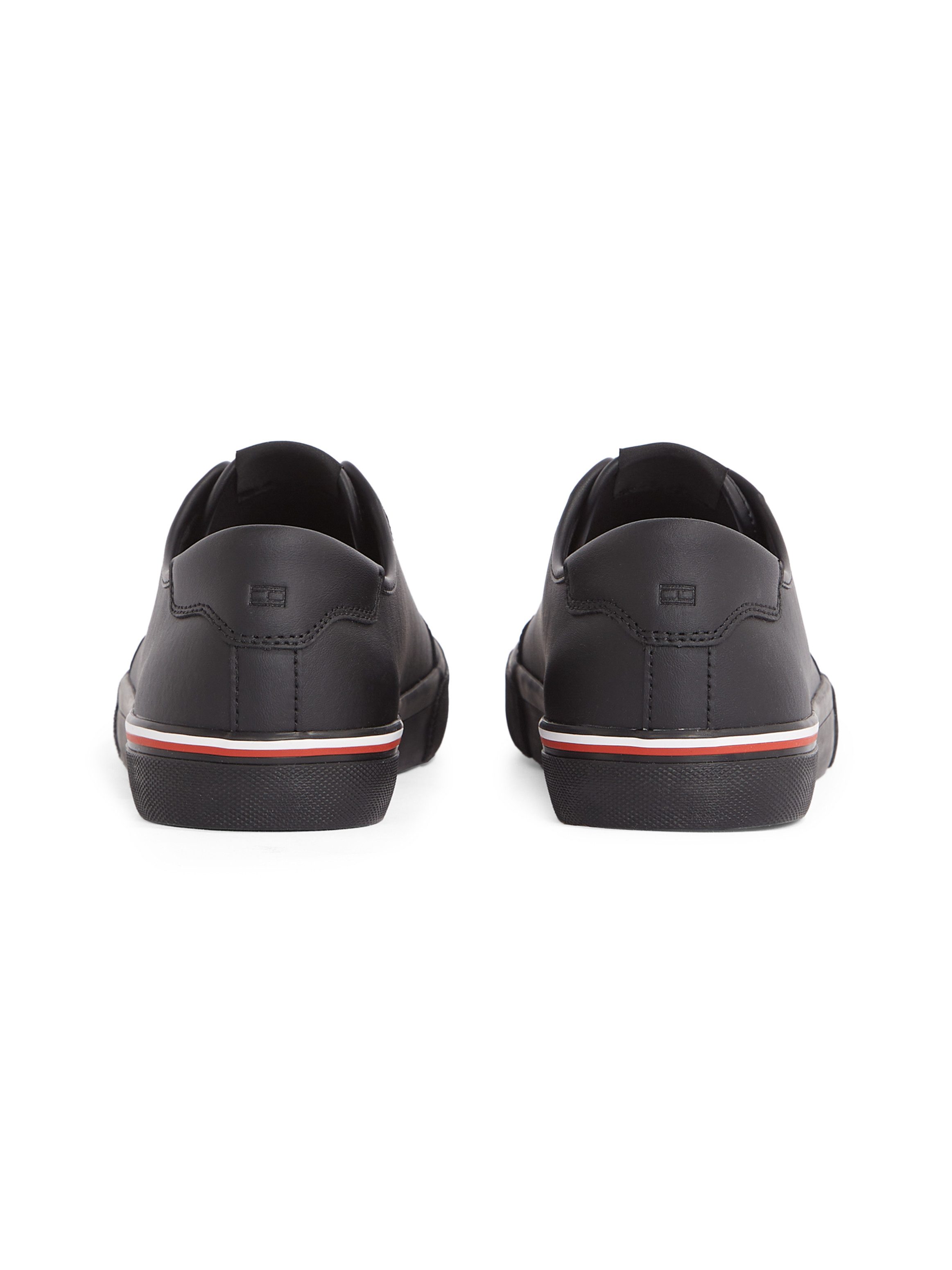 Tommy Hilfiger Sneakers CORE CORPORATE VULC LEATHER , vrijetijdsschoen, lage schoen, veterschoen met logotekst