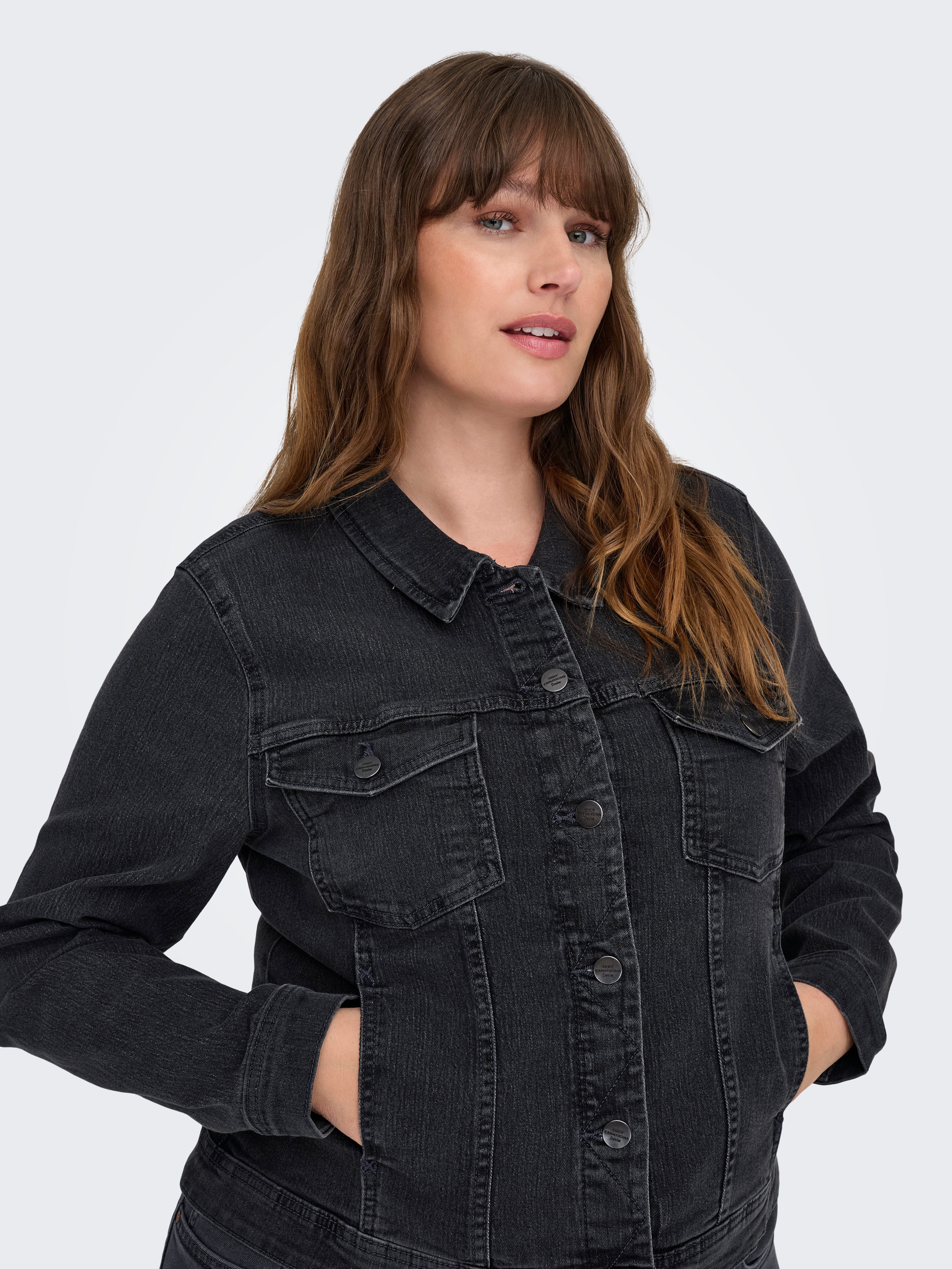 ONLY CARMAKOMA Jeansjack CARWESPA LS DGD JACKET DNM
