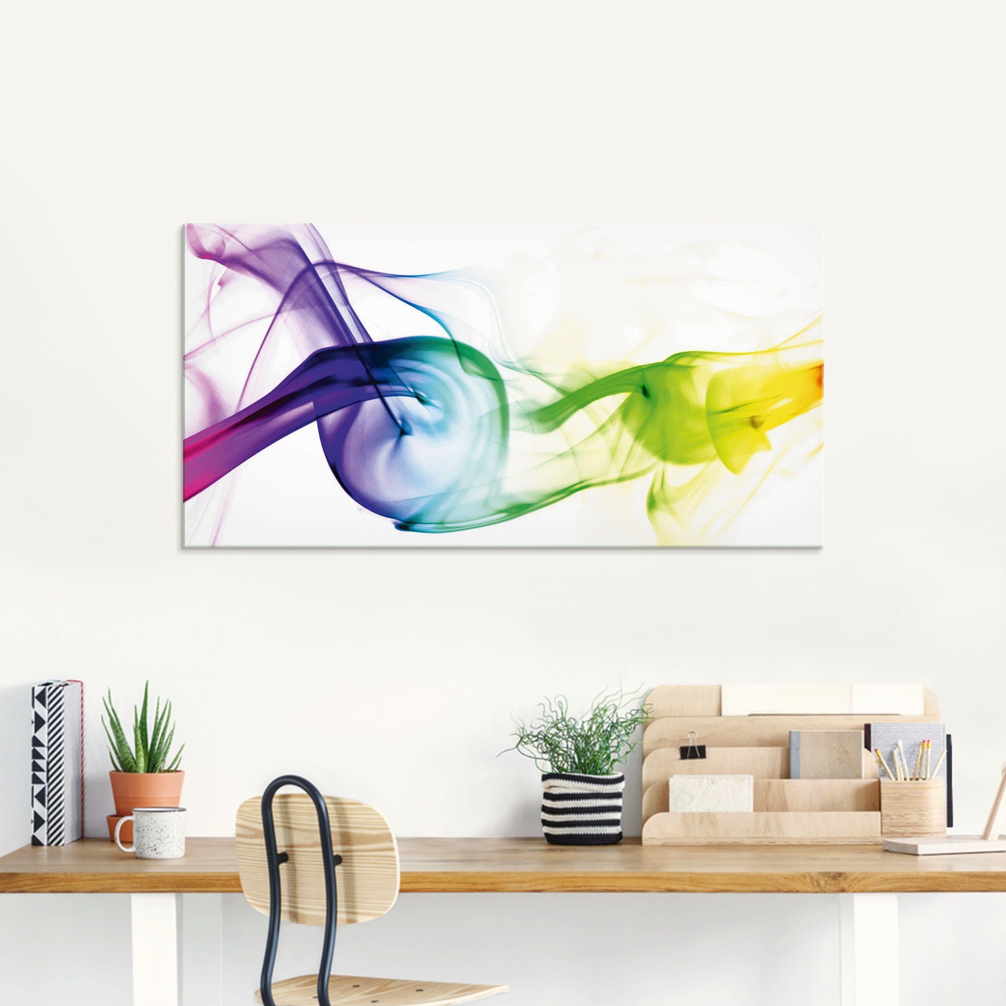 Artland Print op glas Rook - abstract in verschillende maten
