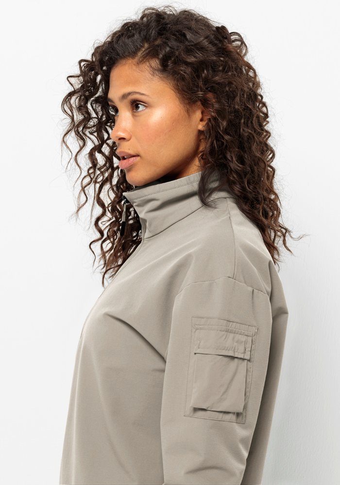 Jack Wolfskin Trui met staande kraag WANDERMOOD HALFZIP W