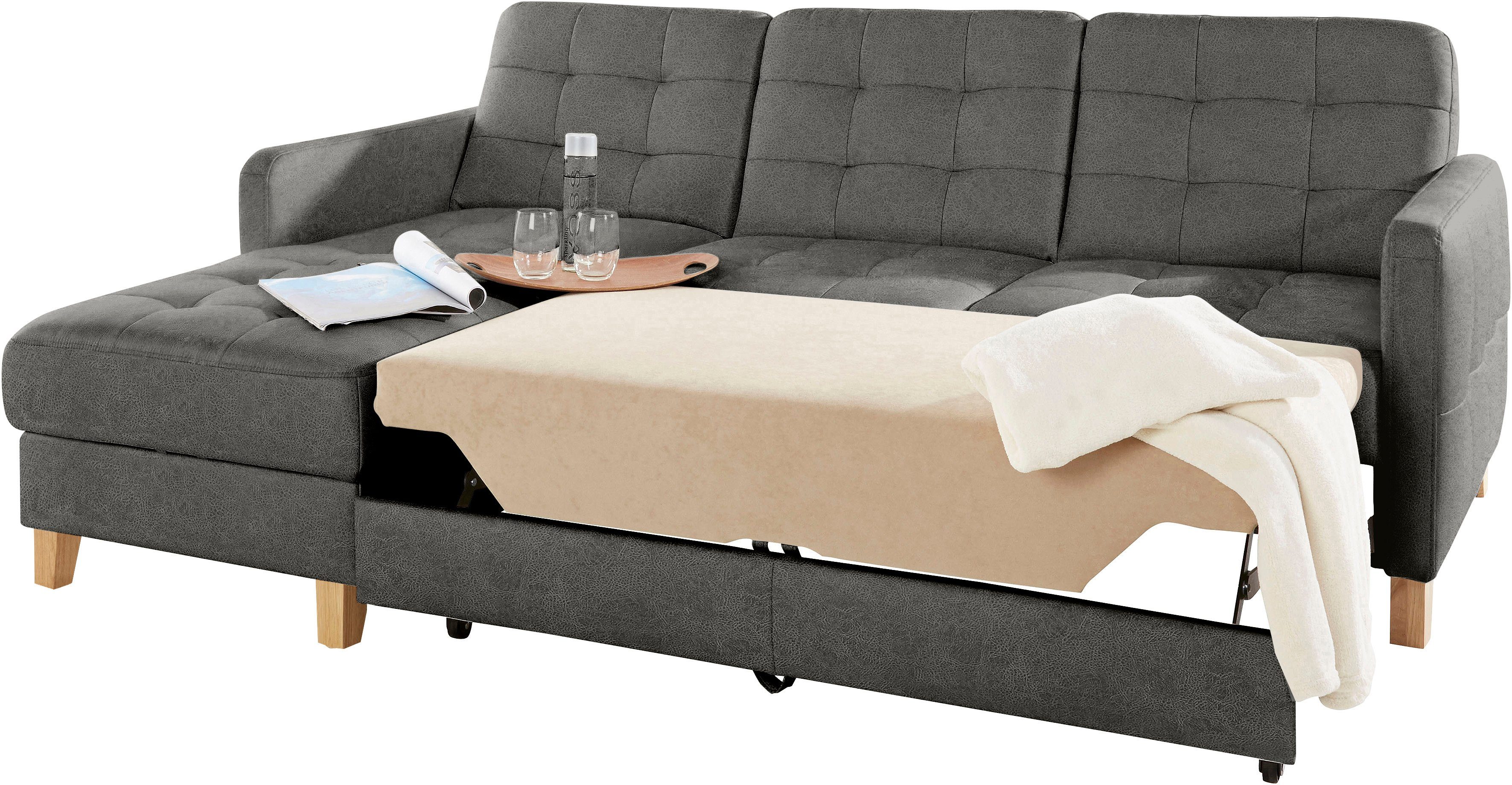 exxpo - sofa fashion Hoekbank Elio, compact en comfortabel, handig en tijdloos design, L-vorm