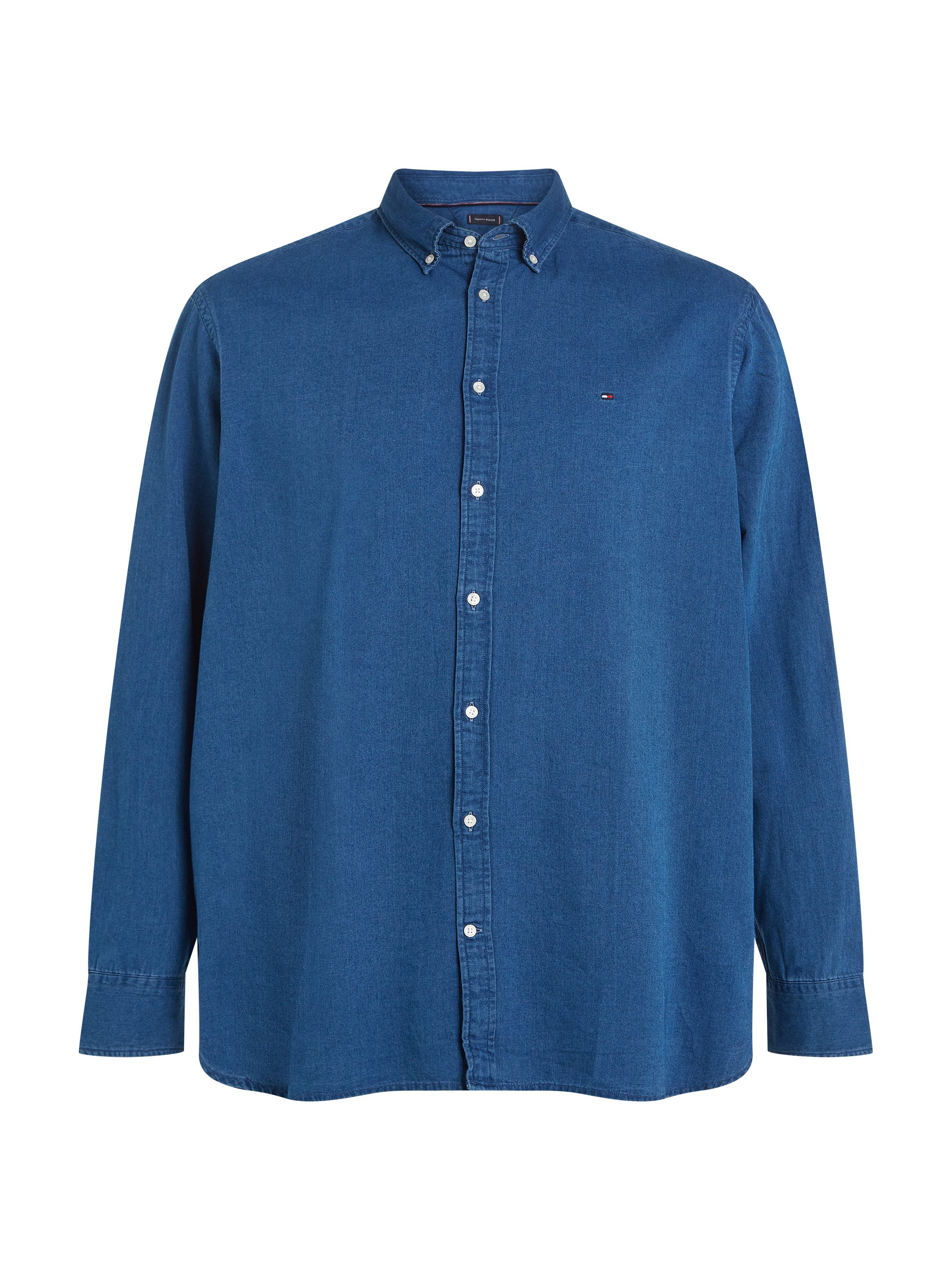 Tommy Hilfiger Jeans overhemd BT-CHAMBRAY SHIRT-B in grote maten, met logostiksel