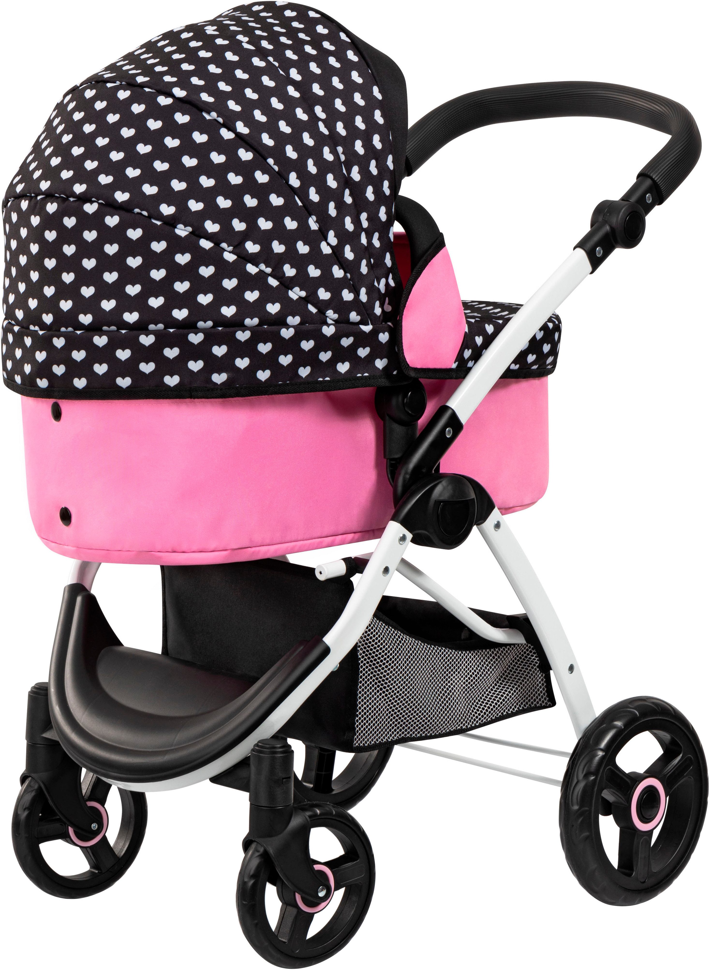 Bayer Combi-poppenwagen City Max zwart