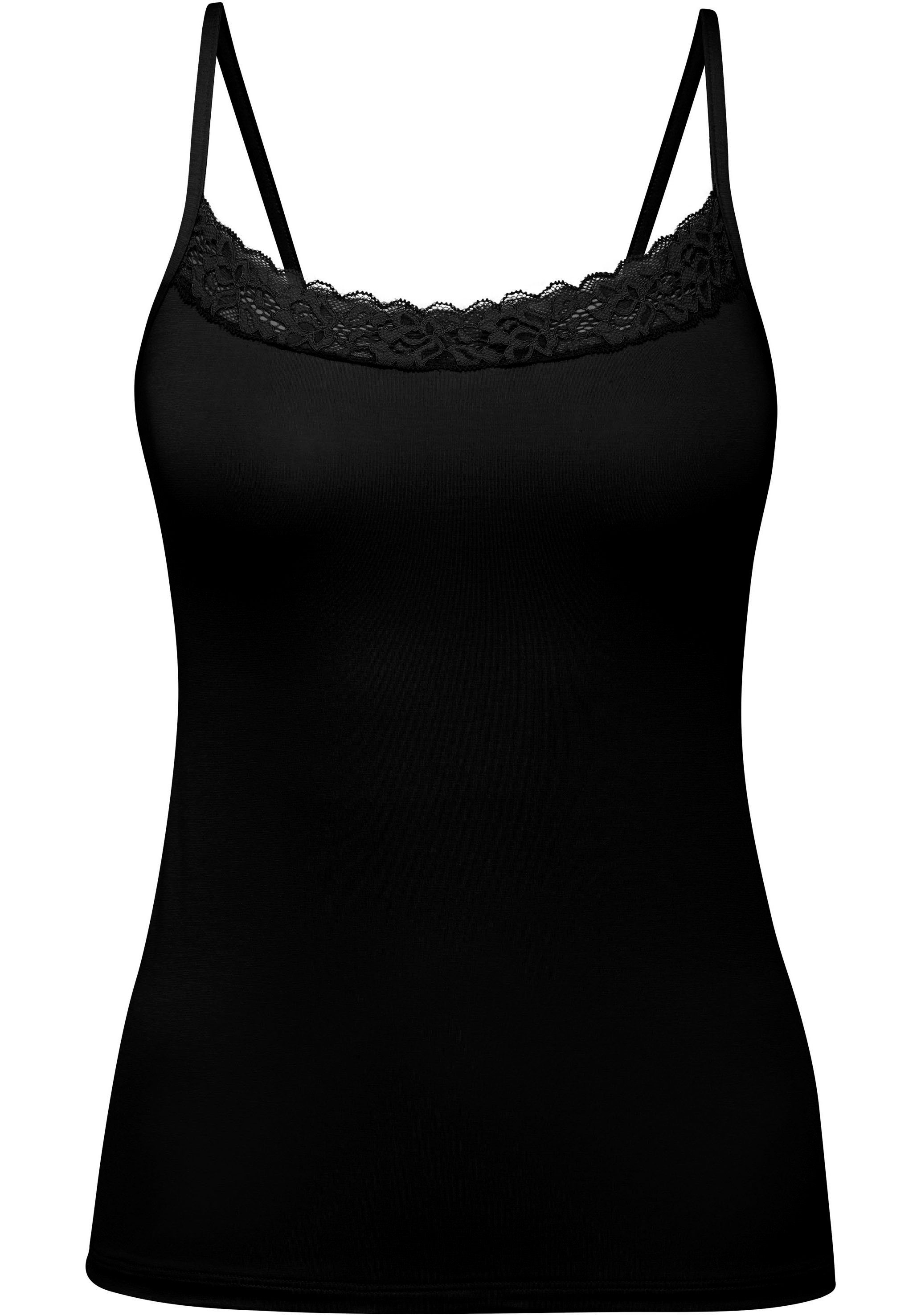 CALIDA Hemd Natural Comfort Lace met verstelbare schouderbanden