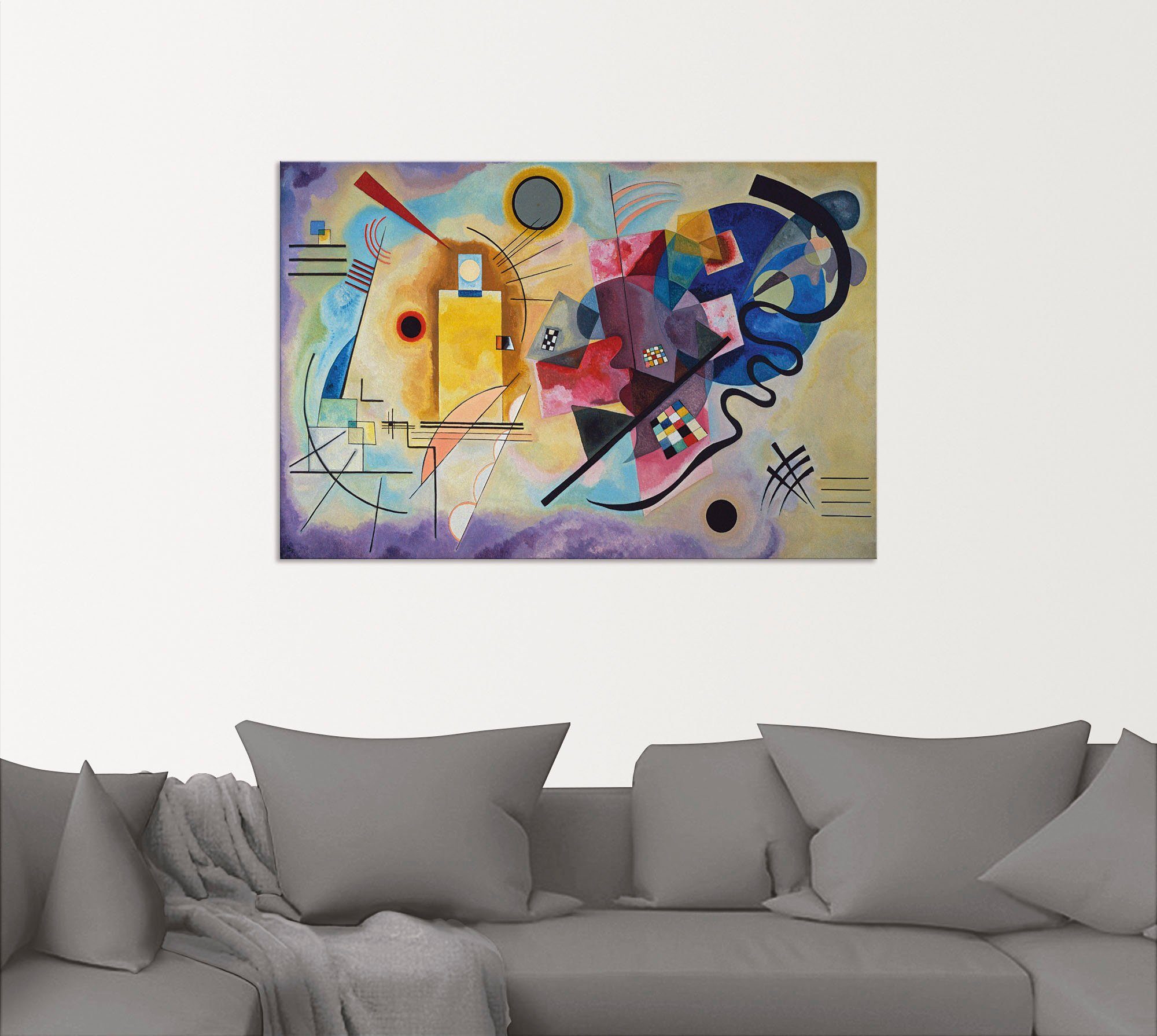 Artland Artprint Geel, rood en blauw. 1925 als artprint van aluminium, artprint voor buiten, poster, muursticker in diverse maten formaten