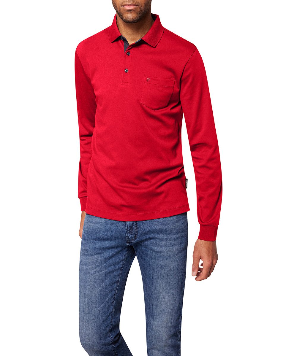 Pierre Cardin Poloshirt met lange mouwen