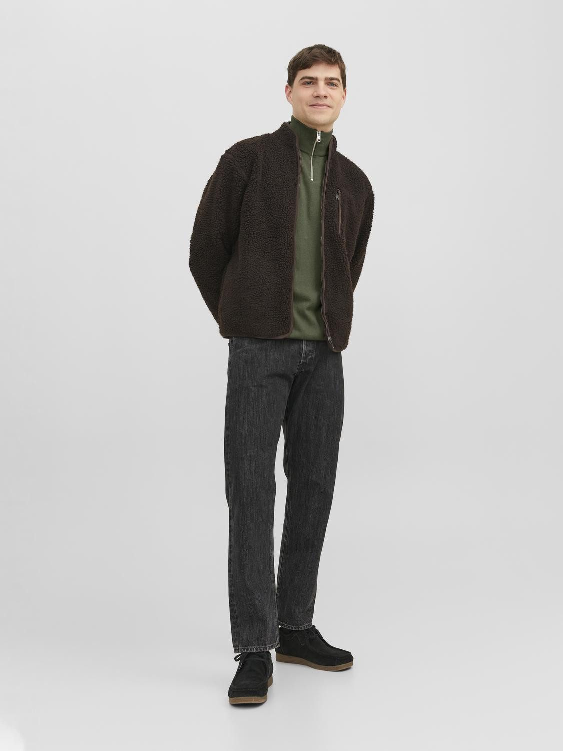Jack & Jones Schipperstrui JJEEMIL KNIT HALF ZIP NOOS
