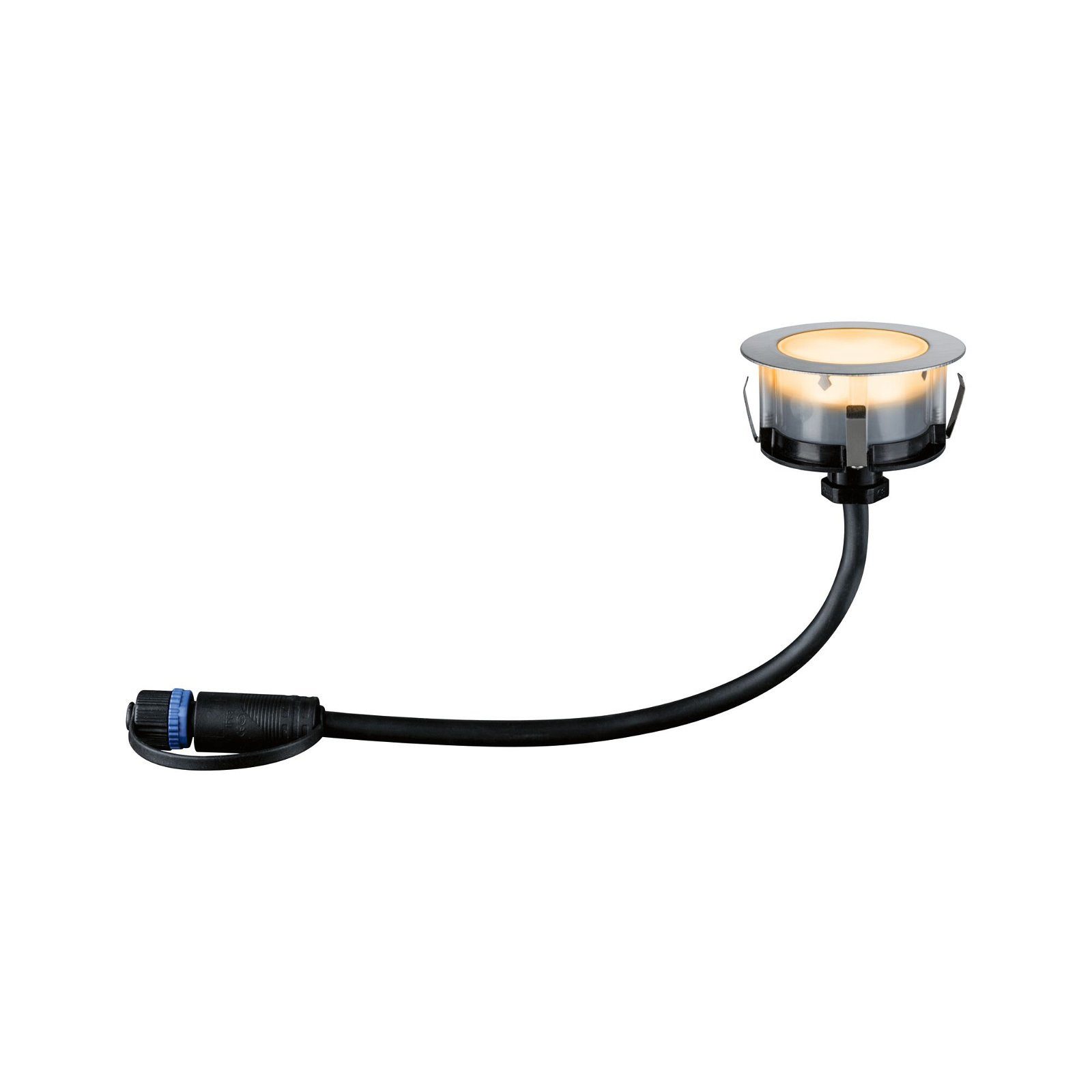 Paulmann Ledinbouwlamp Plug & Shine Vloer Enkel lamp IP67 2200K 2W zilverkleur (1 stuk)