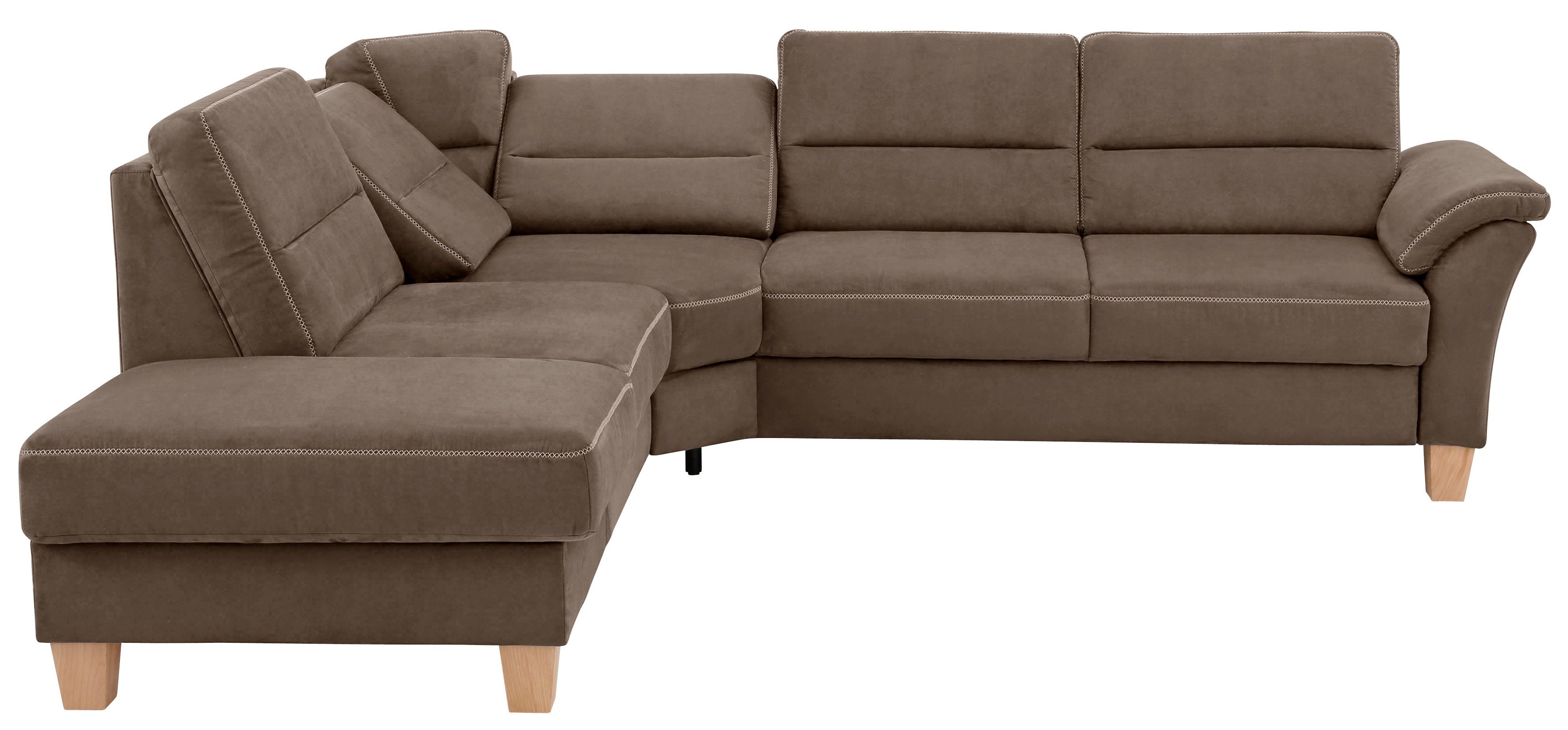 Home affaire Hoekbank Soleo L-model comfortabel door trapezehoek met relaxfunctie, ook met slaapfunctie