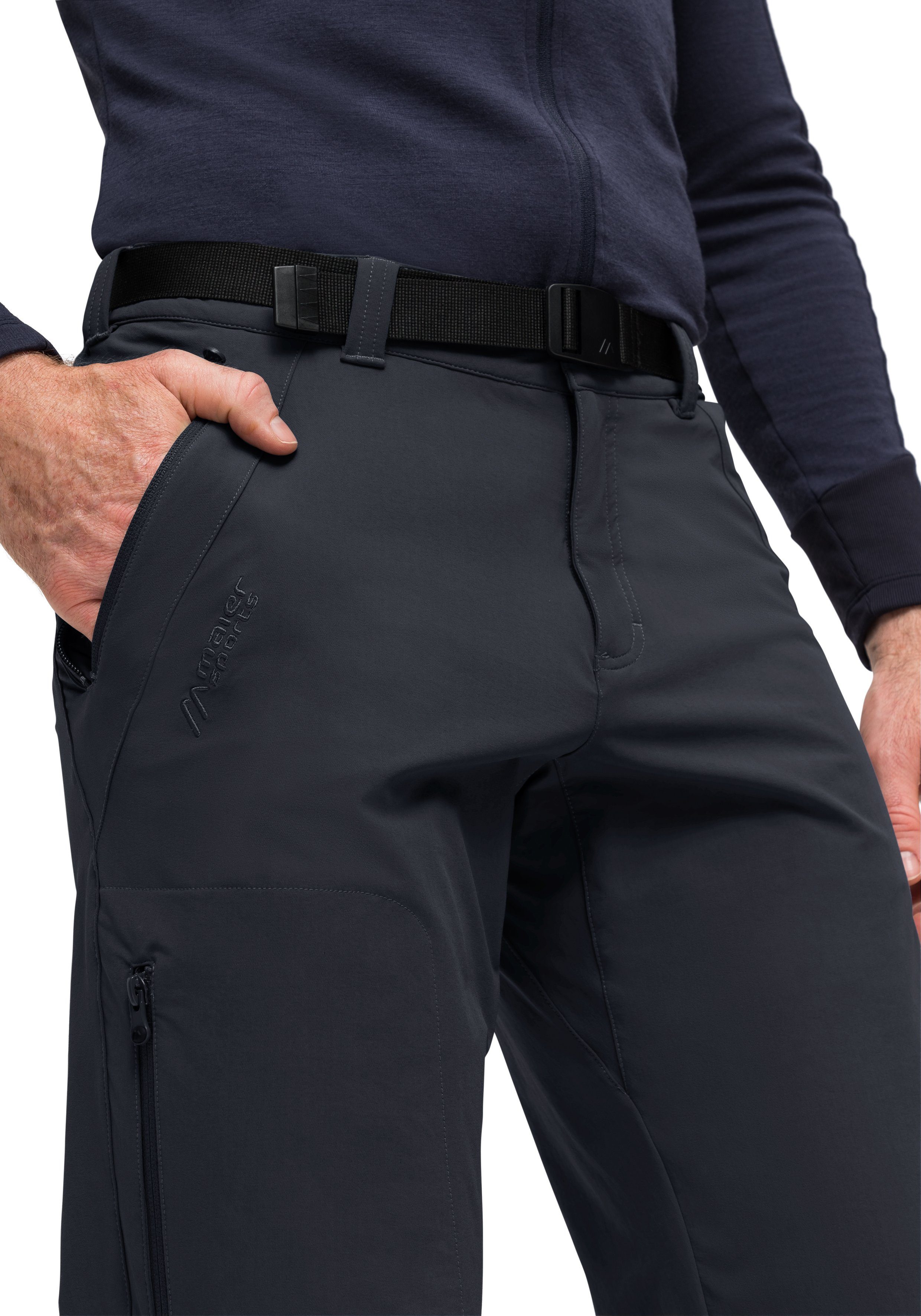 Maier Sports Functionele broek Naturno Heren outdoorbroek, robuuste trekkingbroek, 3 zakken en riem