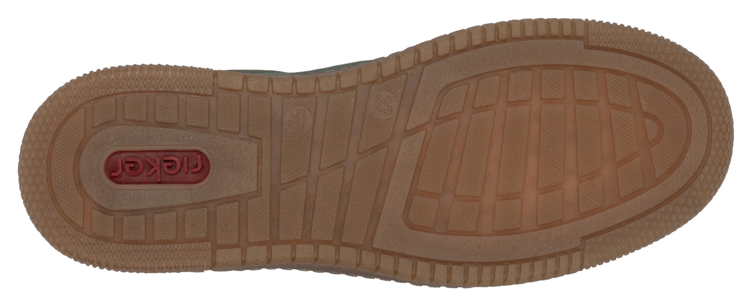 RIEKER Sport Plateausneakers vrijetijdsschoen, lage schoen, veterschoen in vegan uitvoering