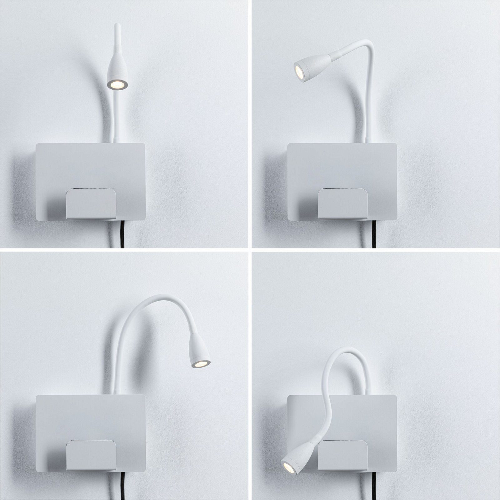 Paulmann Led-wandlamp Halina 3W USBC 230V 2700K Kunststof/Metaal