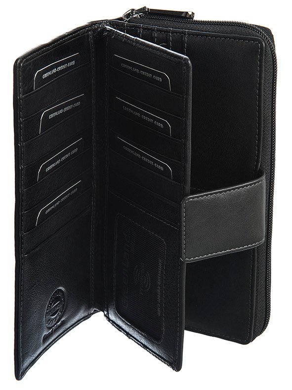 GreenLand Nature Portemonnee Black Nappa met rfid-bescherming