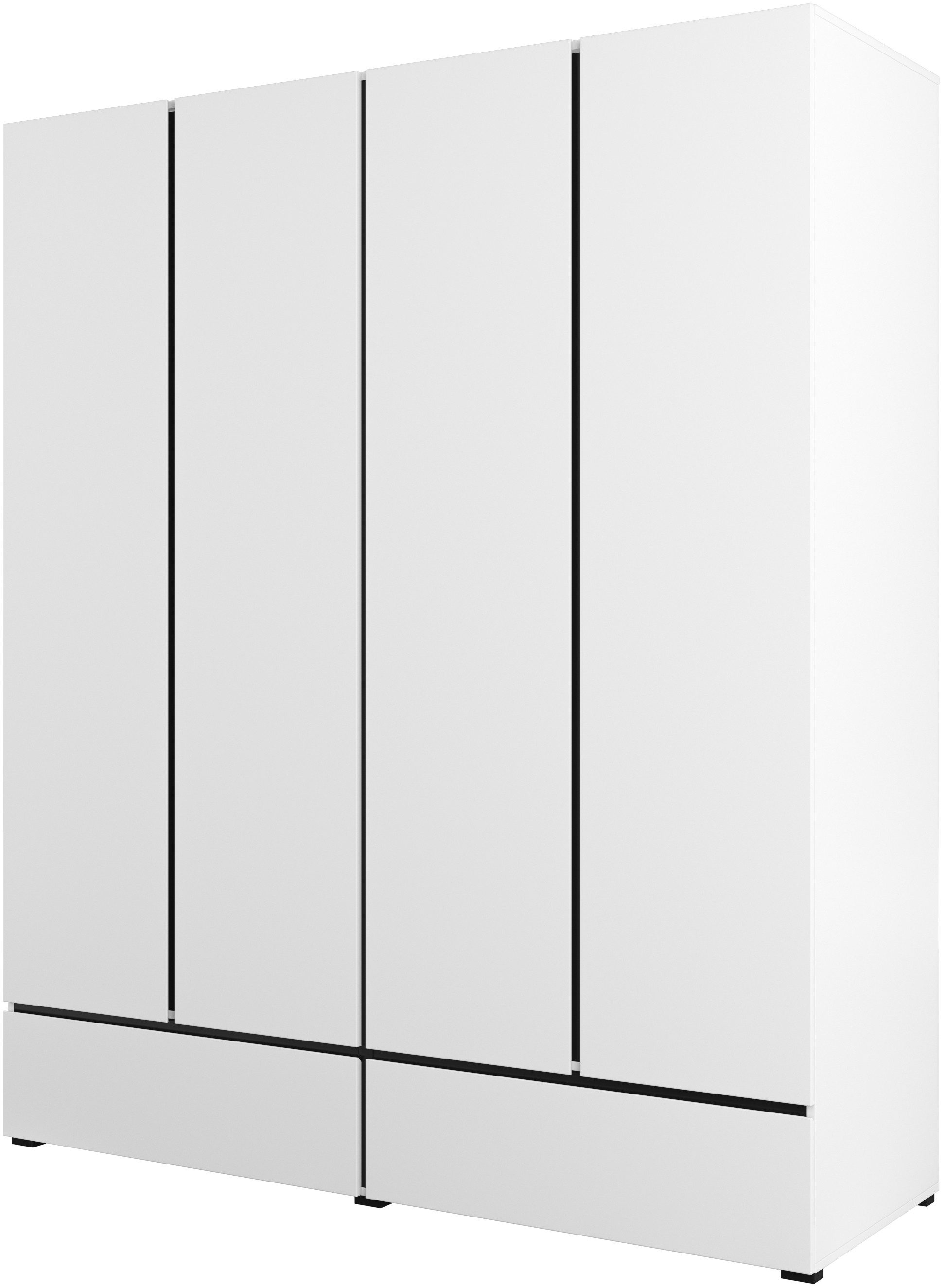 INOSIGN Draaideurkast Cross, moderne greeploze kledingkast Lingeriekast met lade, garderobe, deuren