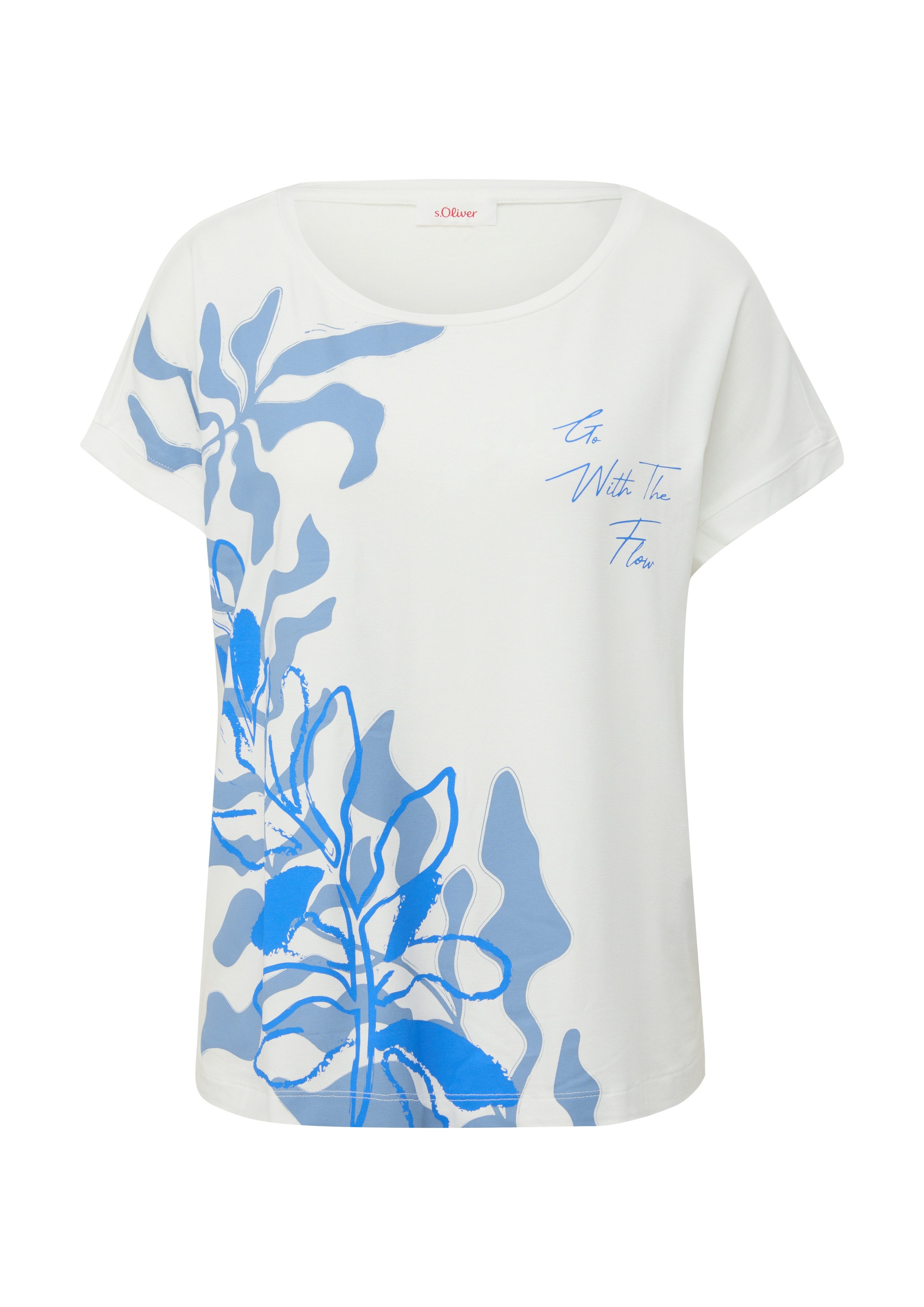 s.Oliver Shirt met print met groot bloempatroon