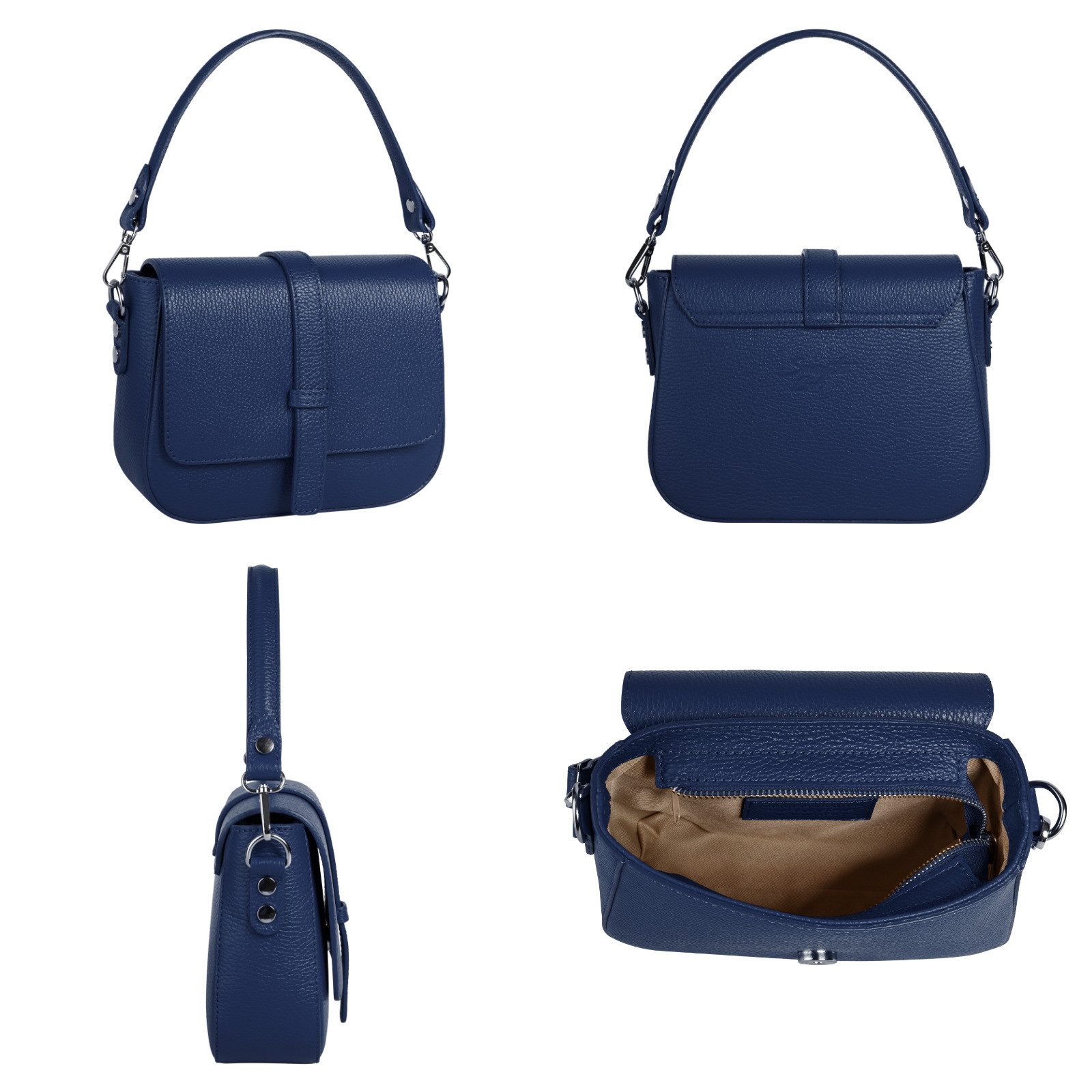 Samantha Look Schoudertas echt leer, made in italy
