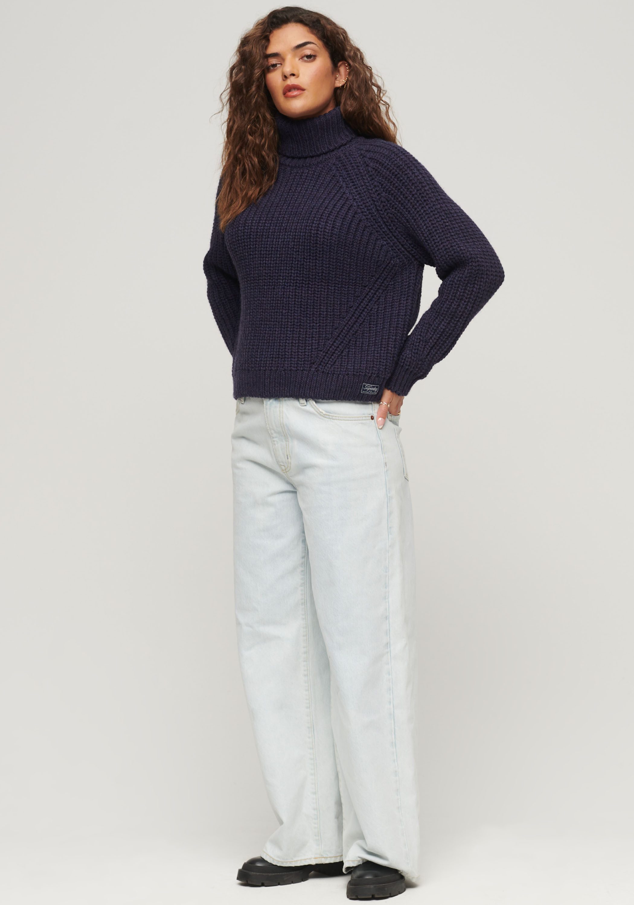Superdry Gebreide trui Slouchy Stitch Roll Neck Knit