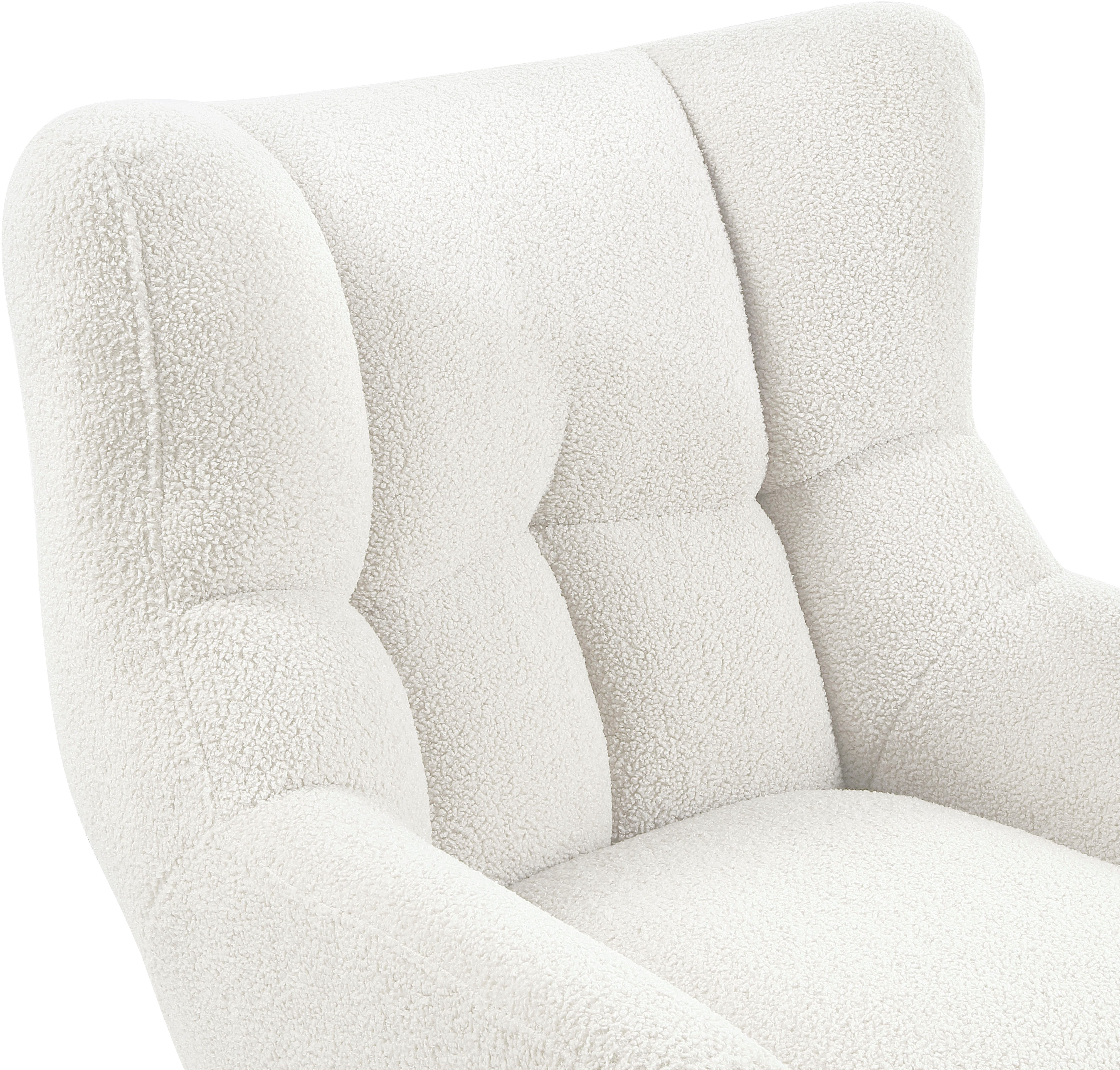 ATLANTIC home collection Fauteuil Shawn met binnenvering, trendy bekleding met teddy-look
