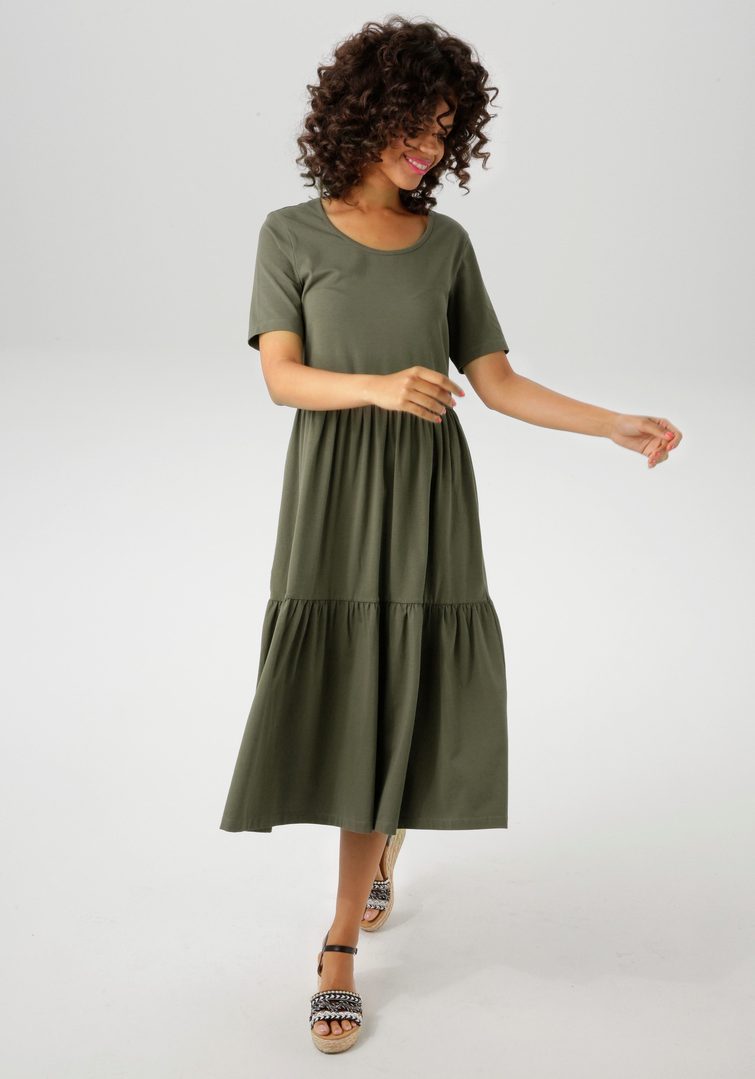 Aniston CASUAL Zomerjurk in trendy kleurenpalet - nieuwe collectie