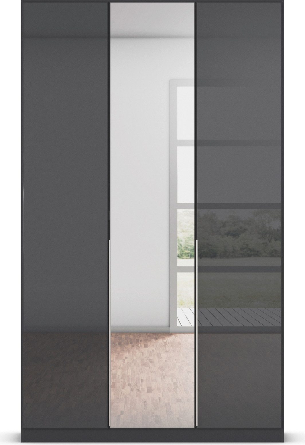 rauch Draaideurkast Kledingkasten kast garderobe AGORDO met glazen front doordachte binnenuitrusting, in 6 breedtes en 2 hoogtes made in germany
