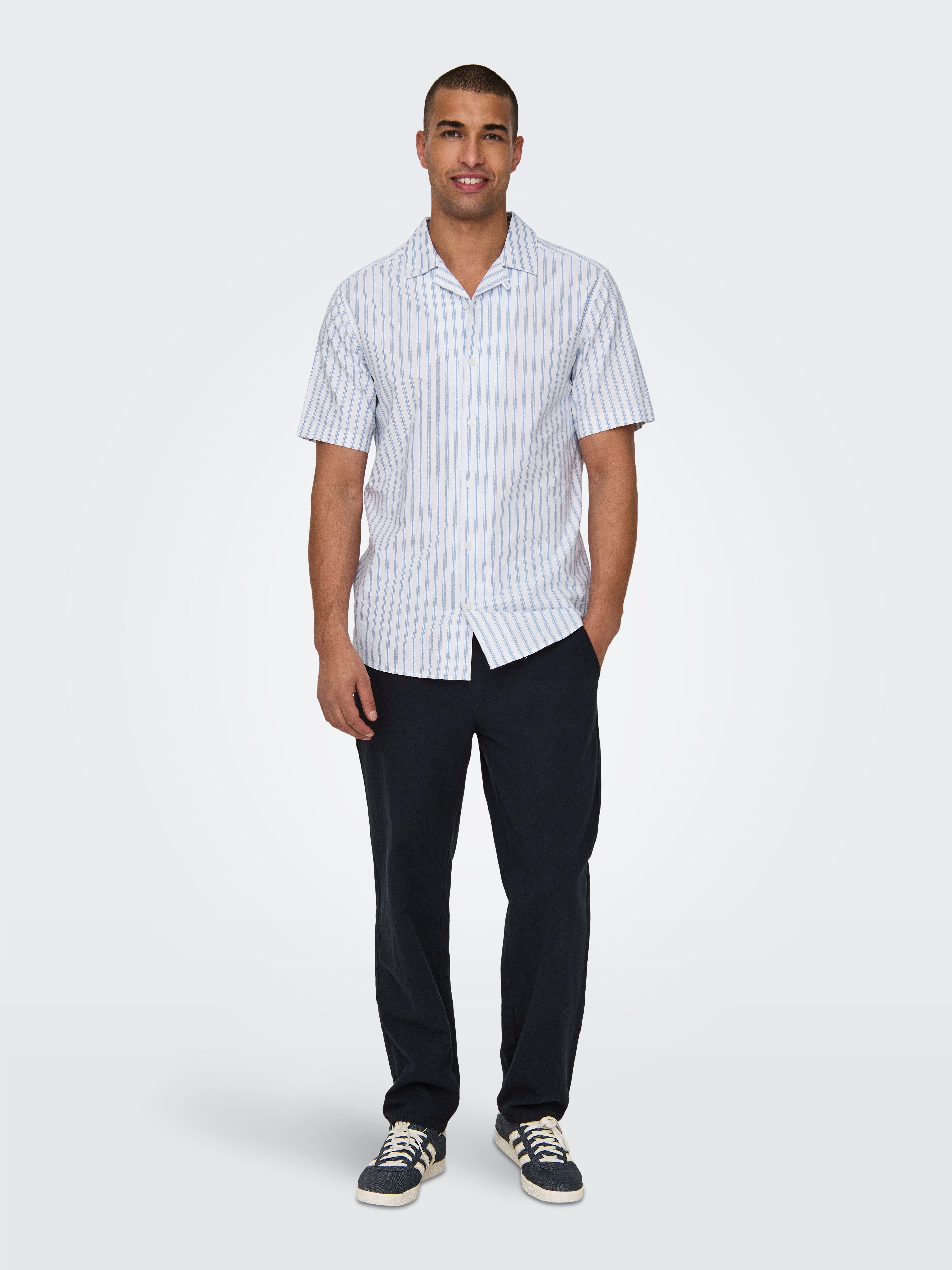 ONLY & SONS Trainingsbroek ONSSINUS LOOSE 0007 COT LIN PANT NOOS