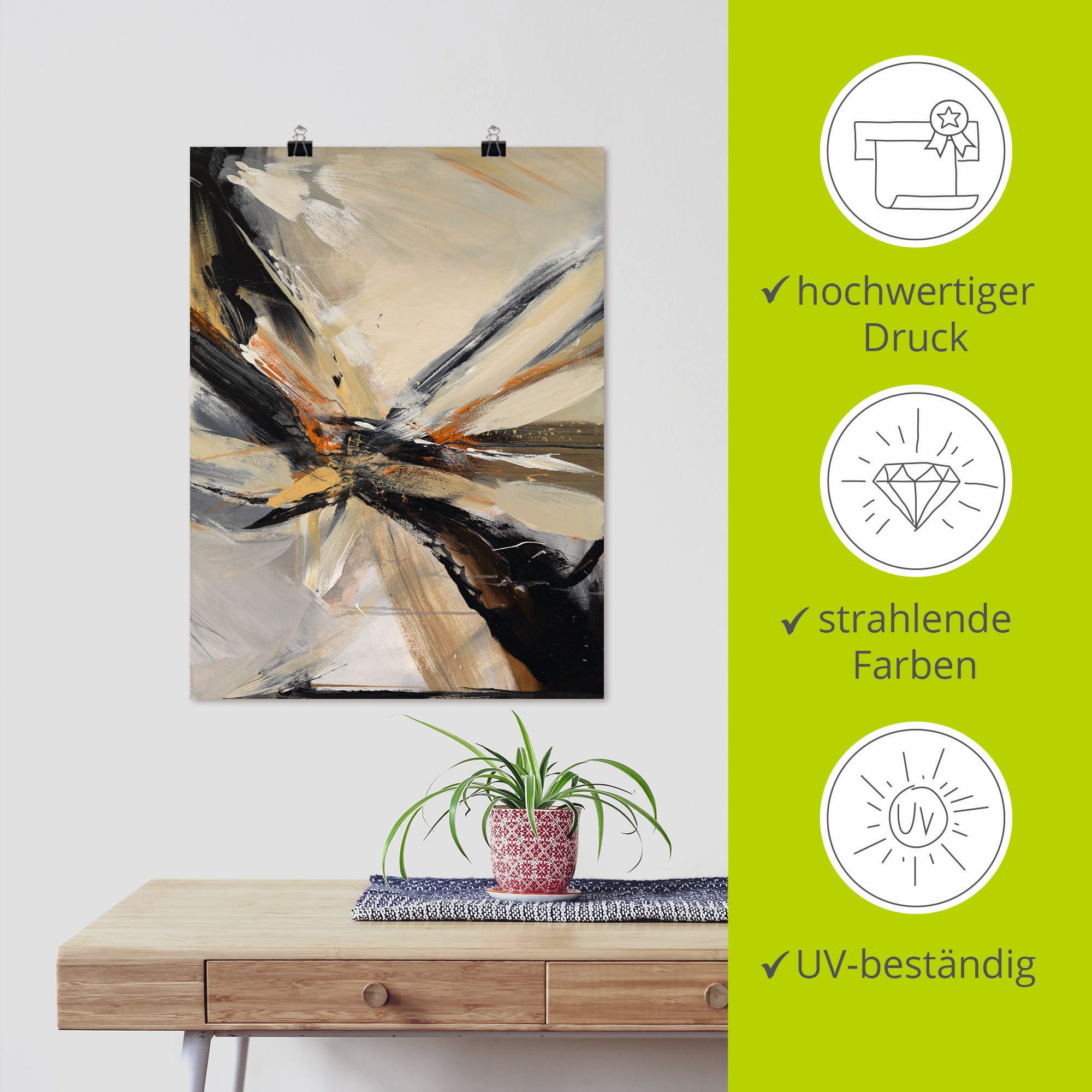 Artland Artprint Abstract III als artprint op linnen, poster in verschillende formaten maten