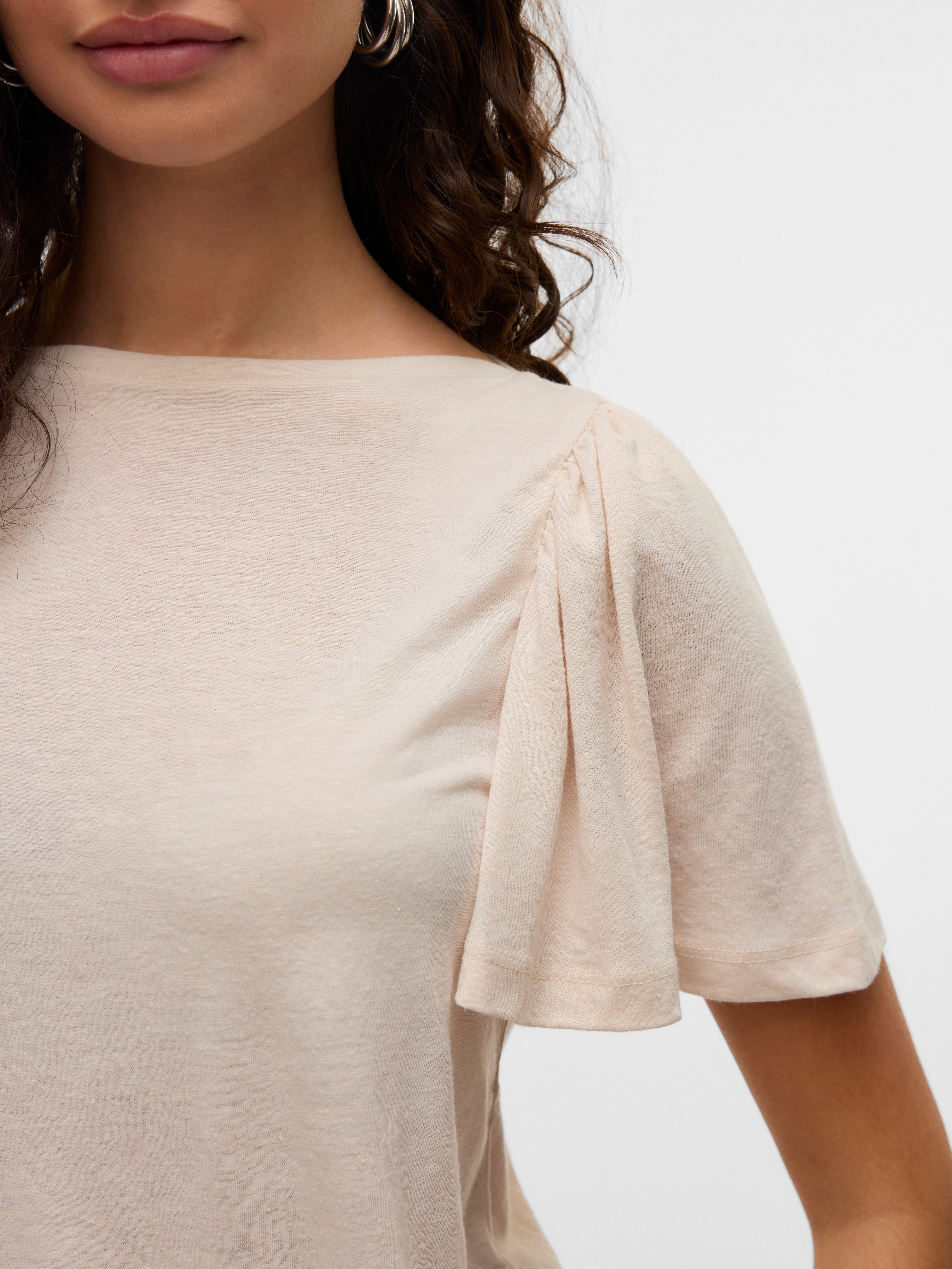 Vero Moda Shirt met korte mouwen VMPALOMA ONELLA SS BOATNECK TOP VMA NOOS