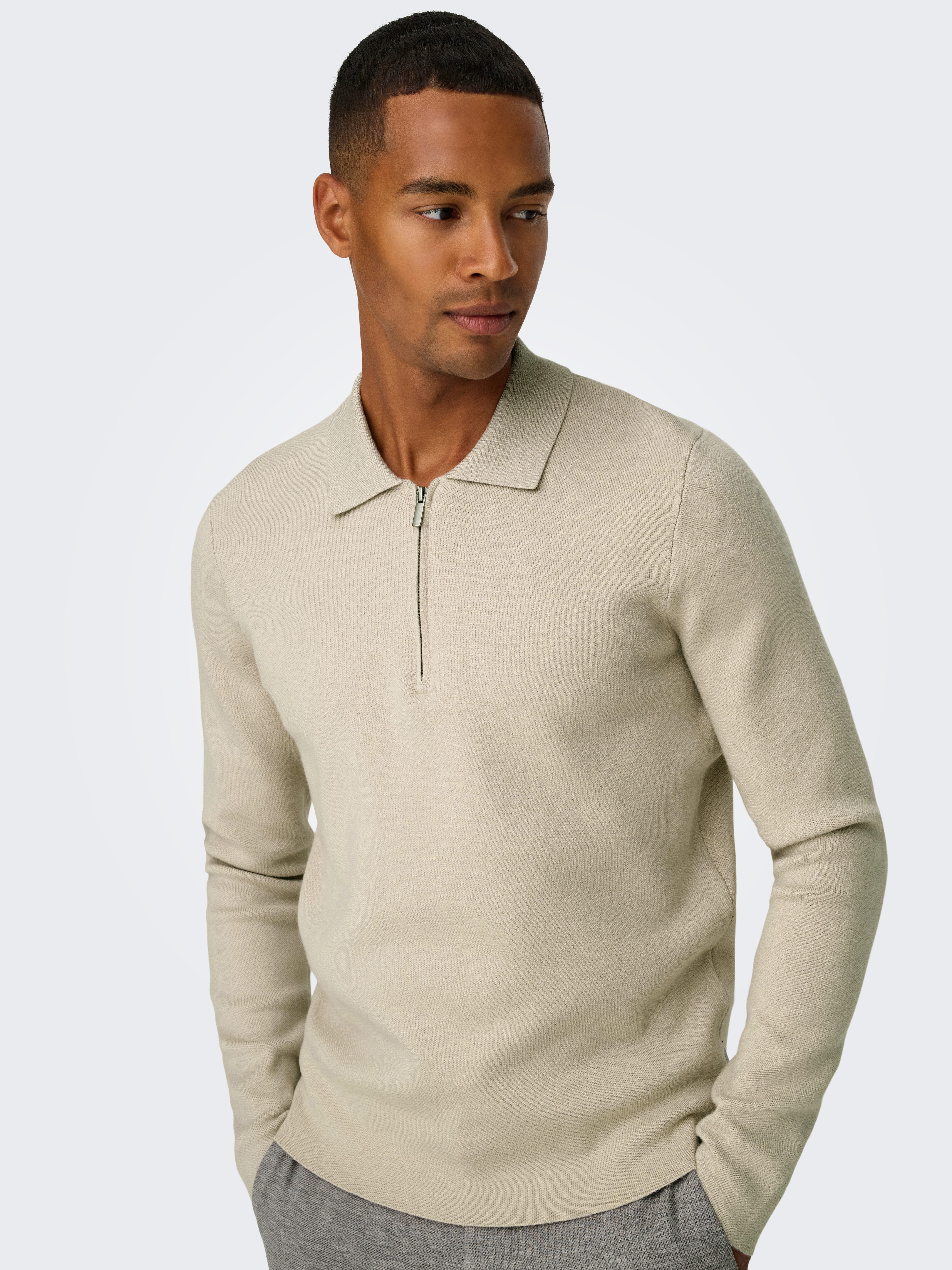 ONLY & SONS Trui met polokraag ONSCOOPER REG LS 12 HALF ZIP POLO