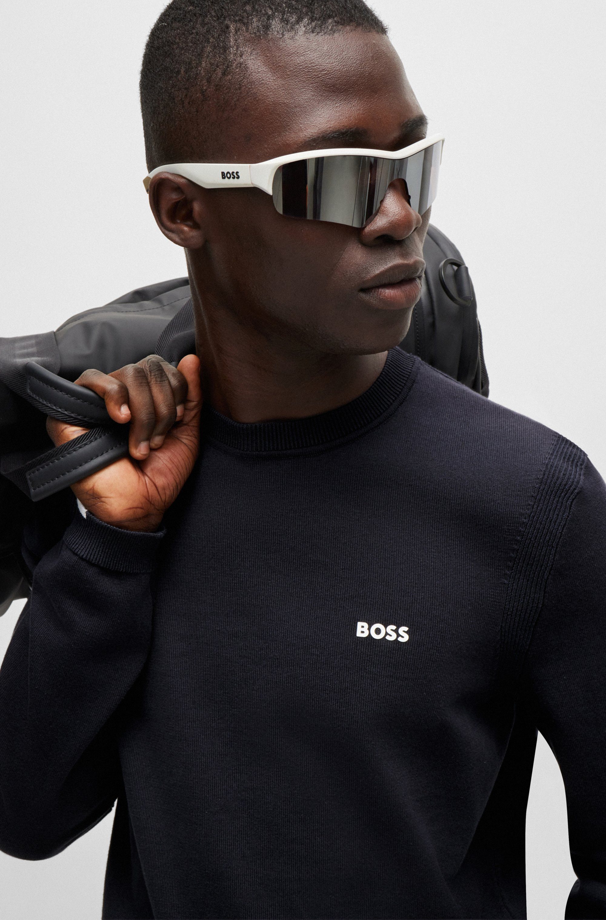 BOSS GREEN Trui met ronde hals met een ronde hals