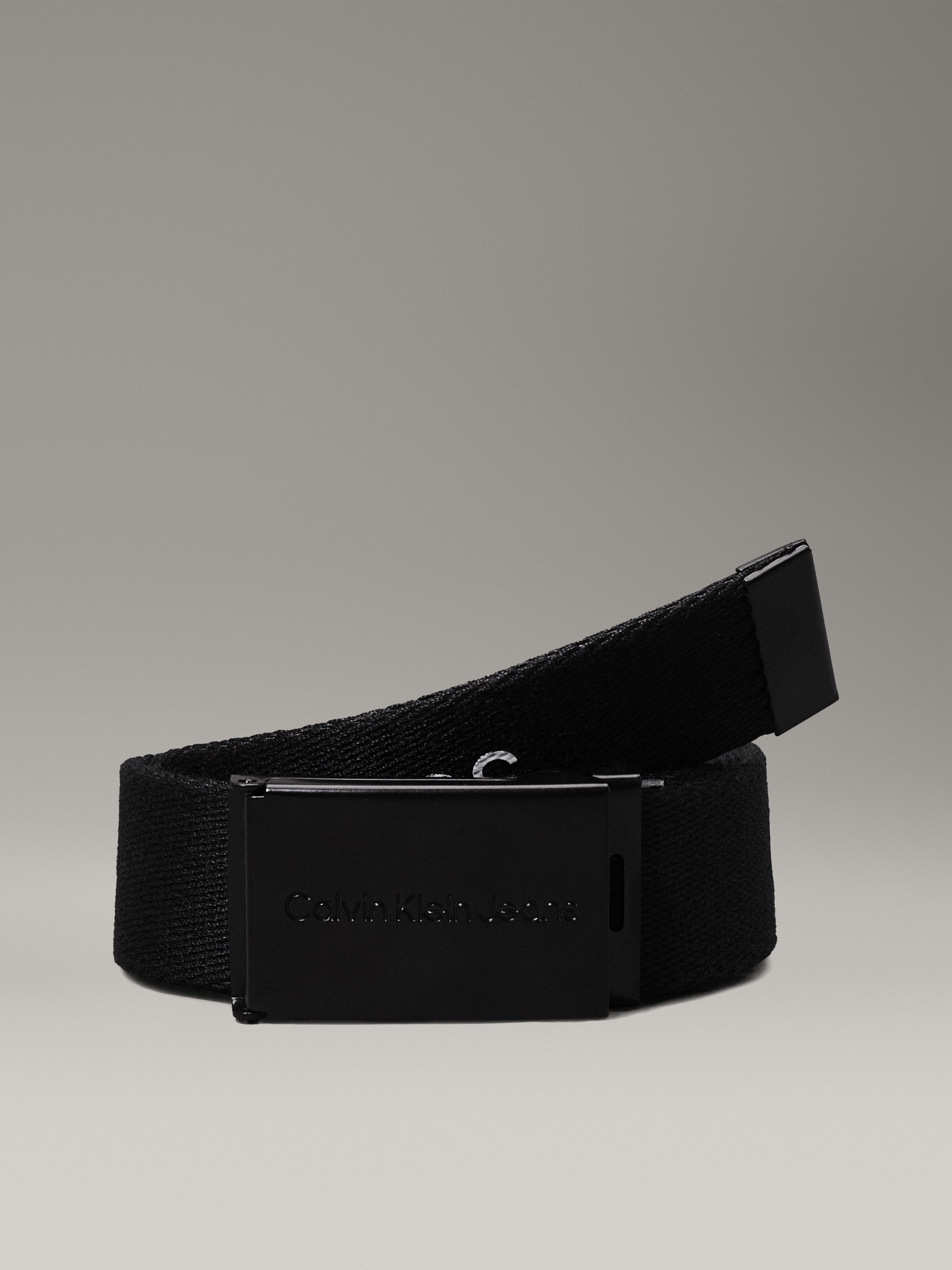 Calvin Klein Koppelriem CANVAS LOGO METALLIC BUCKLE BELT