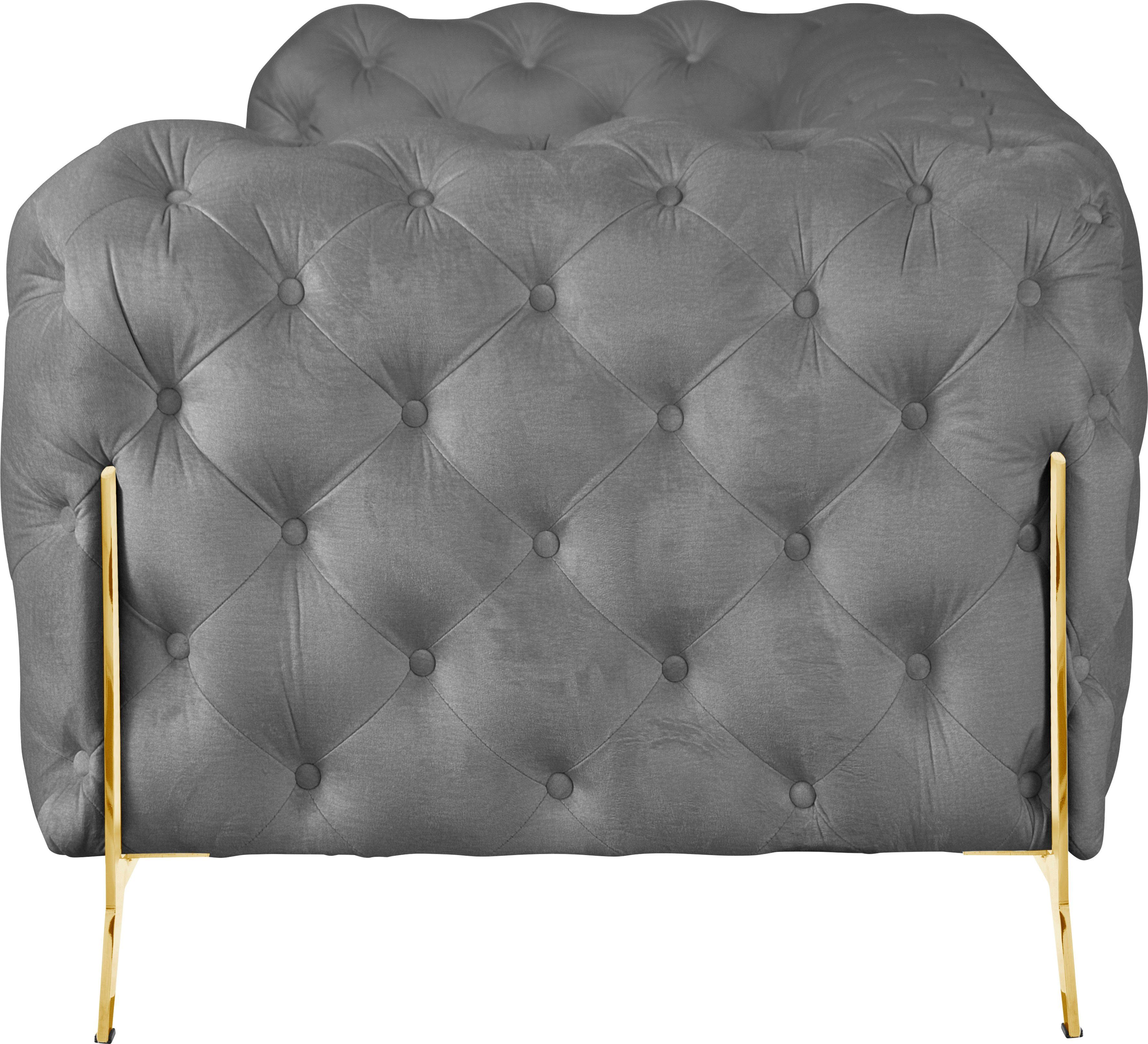 Leonique Chesterfield-bank Amaury luxueuze capitonnage, moderne chesterfield look, kleur van de poten ter keuze