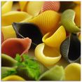 artland print op glas veelkleurige pasta (1 stuk) multicolor