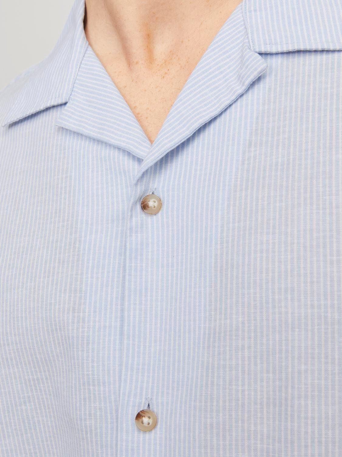 Jack & Jones Overhemd met korte mouwen JJESUMMER RESORT LINEN BLEND SHIRT SS SN