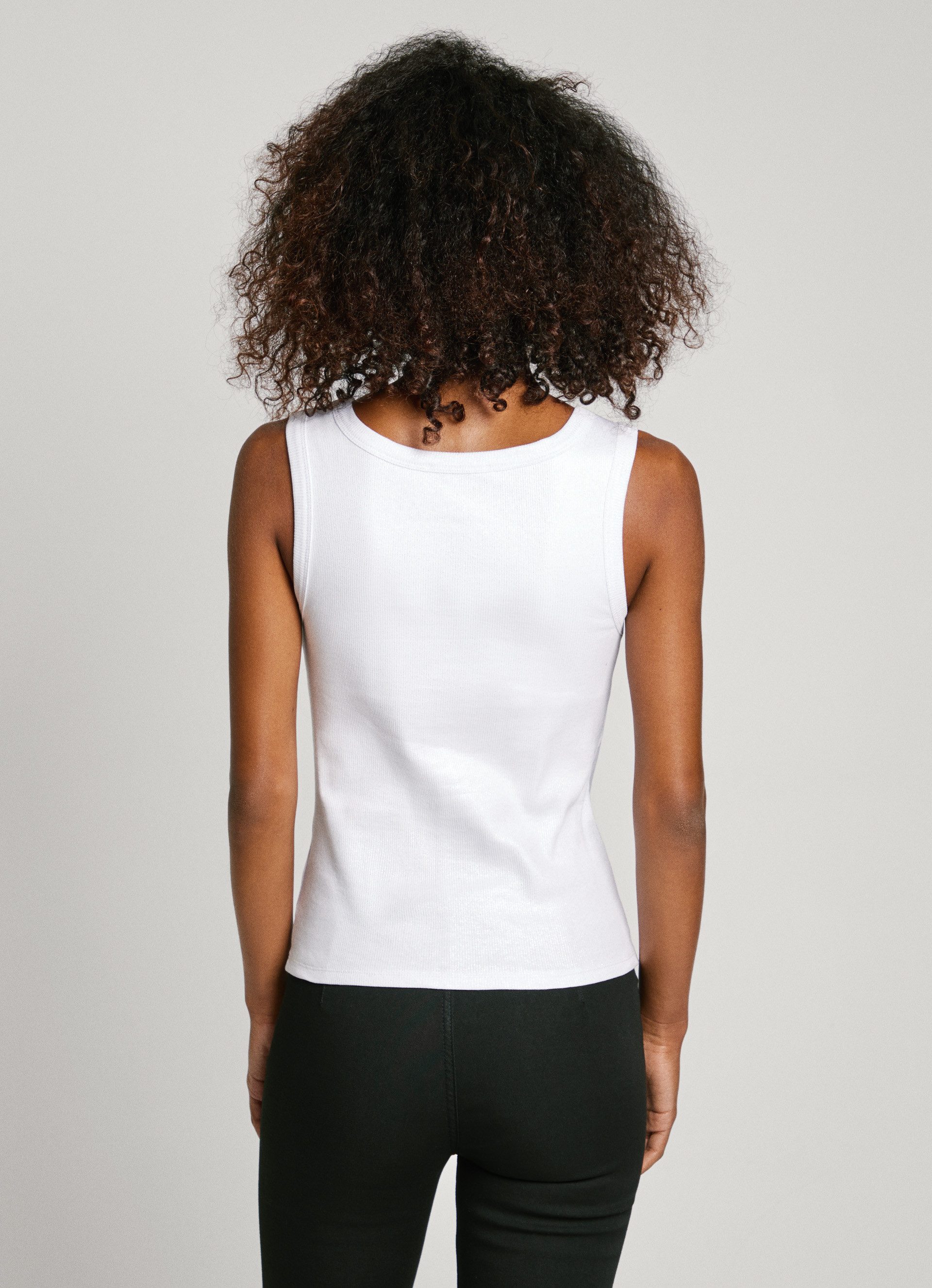 Pepe Jeans Tanktop Lacey in een glanzende look