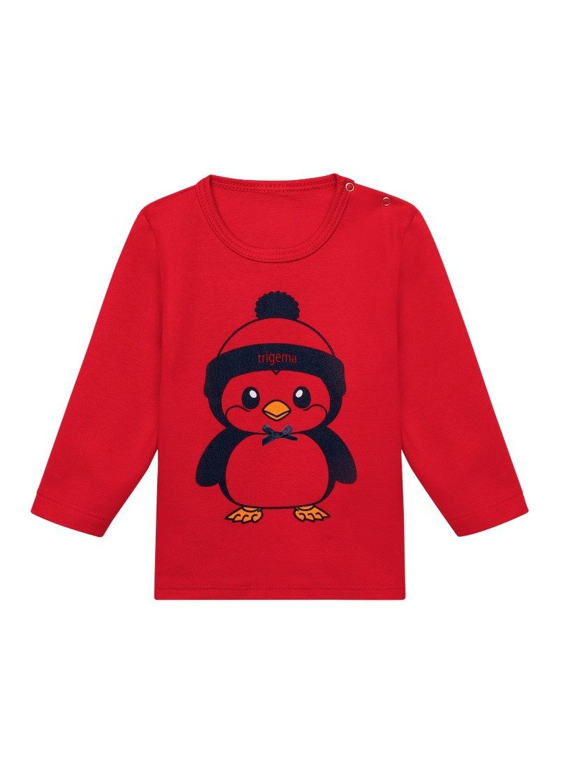 Trigema Sweatshirt Langarmshirt met schattige pinguïn-print