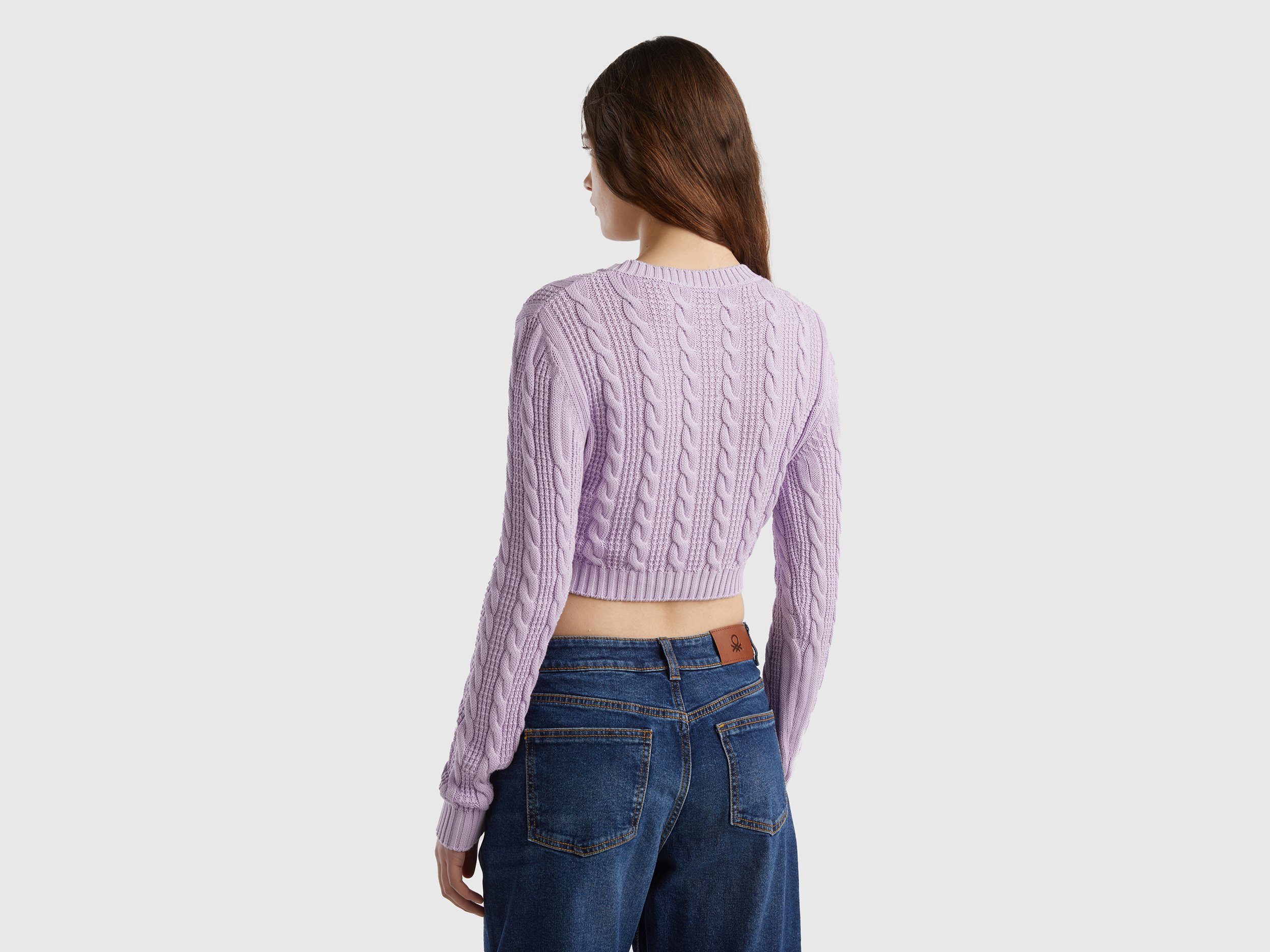 United Colors of Benetton Trui met ronde hals cropped