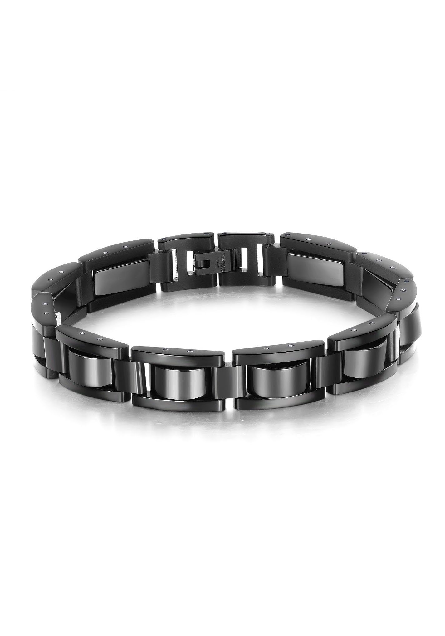 Firetti Schakelarmband Sieraad cadeau zwart staal