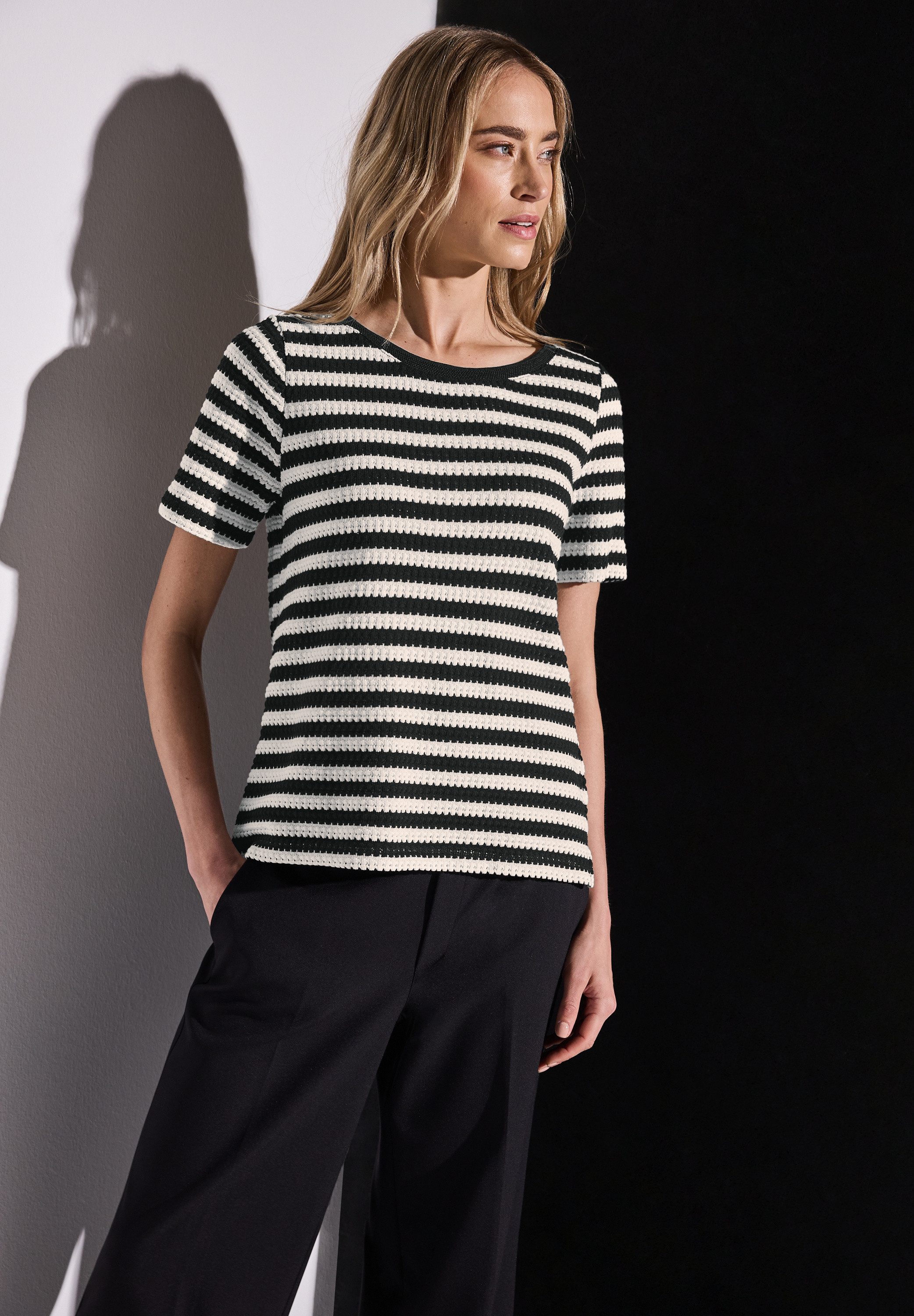 STREET ONE T-shirt met streepmotief