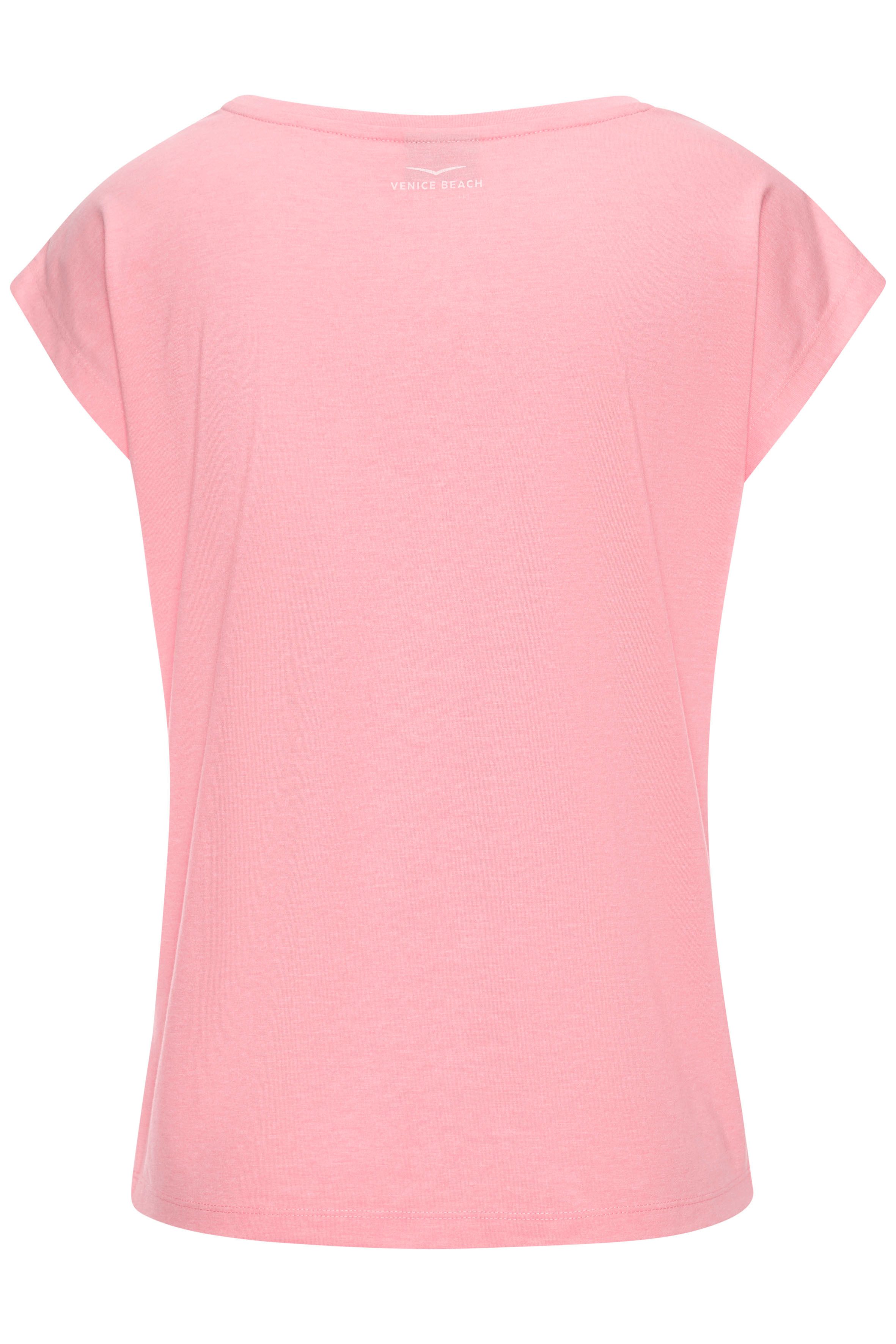 Venice Beach Shirt met korte mouwen met frontprint, t-shirt van katoenmix, basic, casual