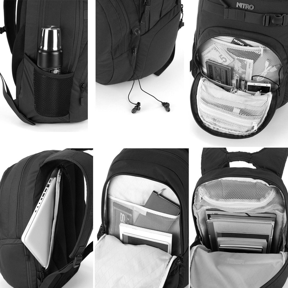 NITRO Schoolrugzak CHASE Casual rugzak, rugzak voor vrijetijd, school, werk en reis